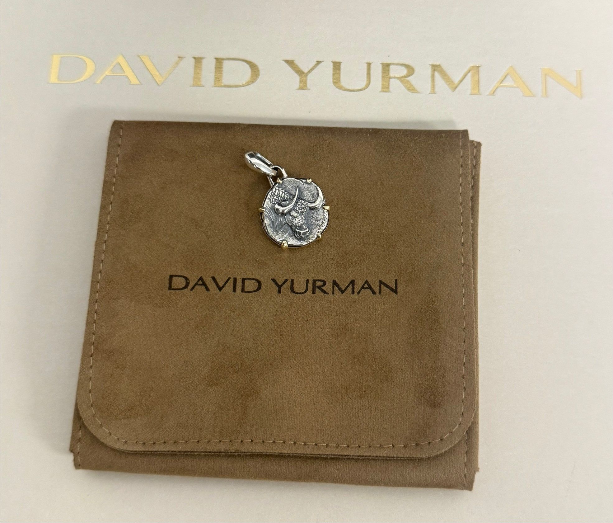David Yurman Taurus Sterling Silver/18K Gold Pendant Size ONE SIZE - 1 Thumbnail