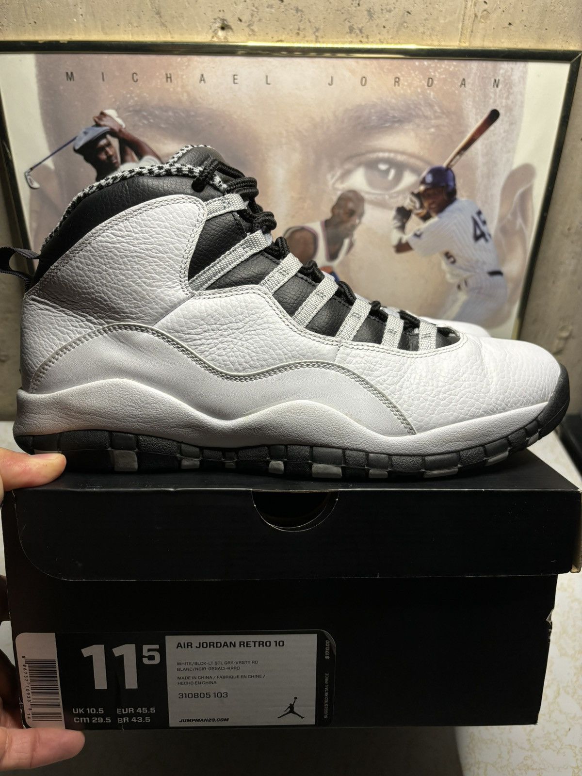 Jordan Brand Air Jordan 10 Retro 2013 Steel 2013 Size US 11.5 / EU 44-45 - 1 Thumbnail