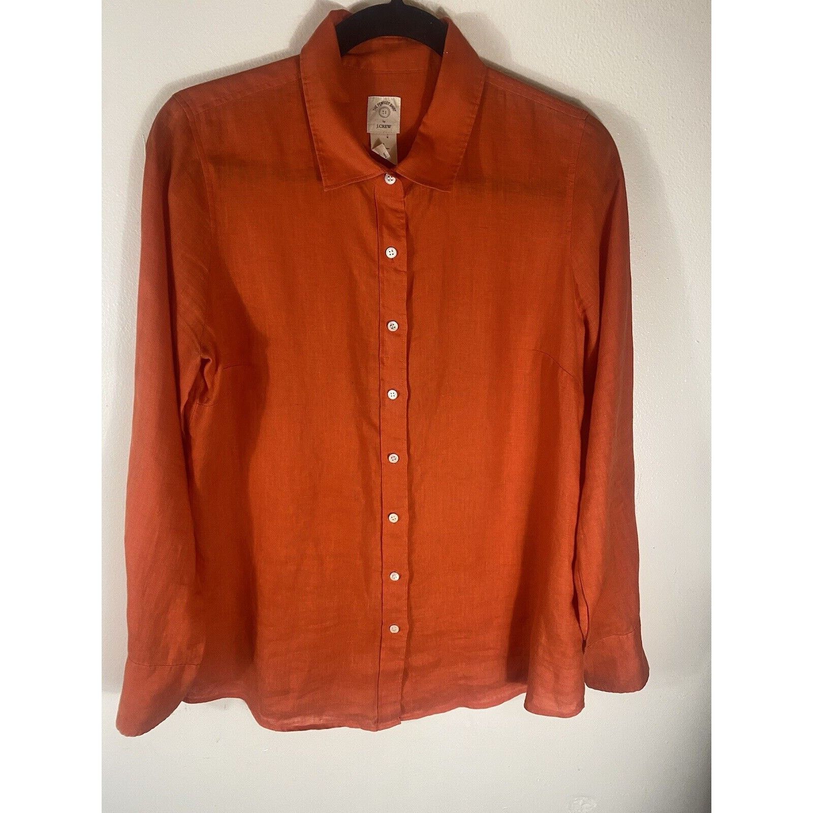 J.Crew Women's J Crew Size 6 100% Linen Perfect Fit Shirt Size M / US 6-8 / IT 42-44 - 2 Thumbnail