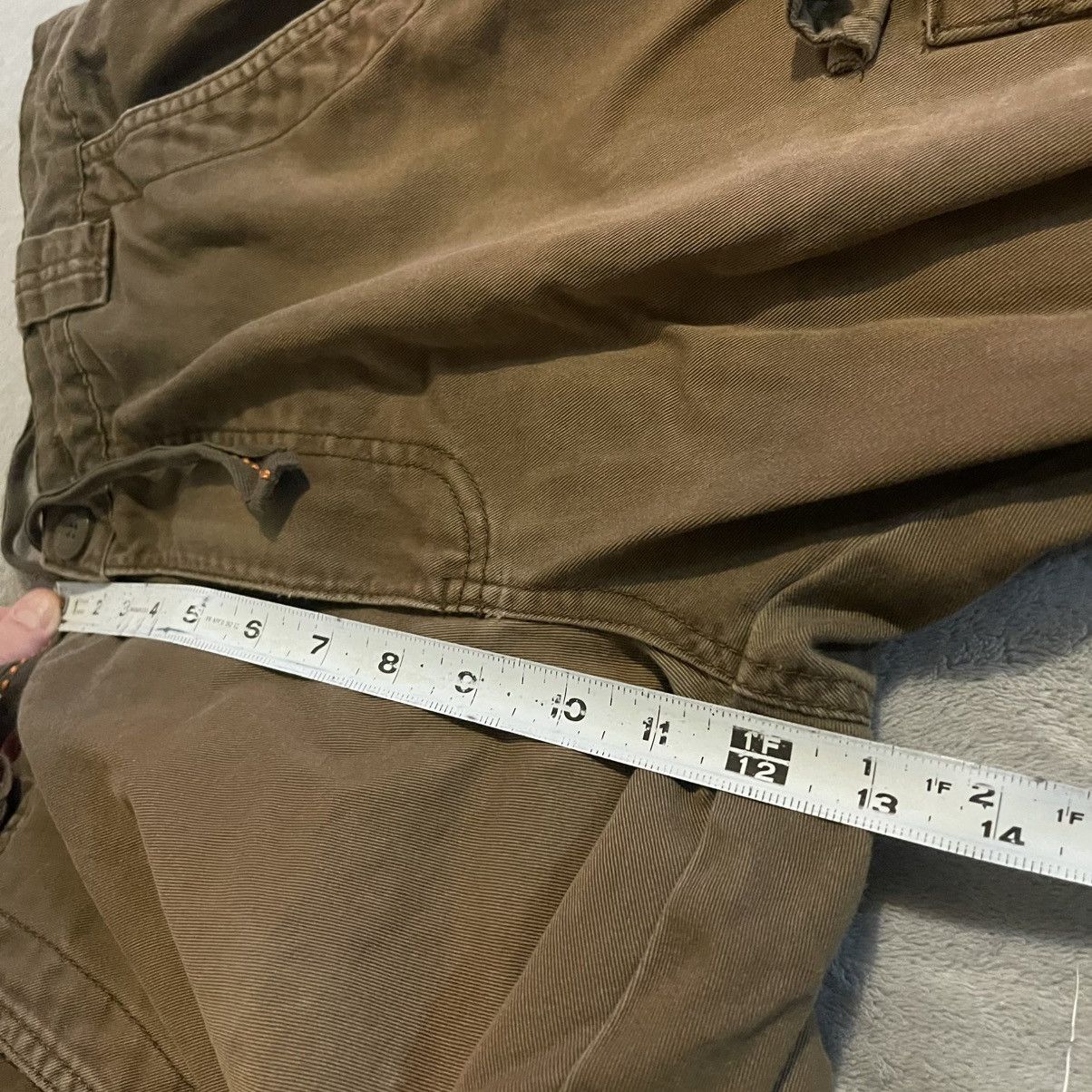 Other Vintage Matchstick Mens Cargo Pants Brown Cotton 33x30 Y2K Size US 33 - 6 Thumbnail