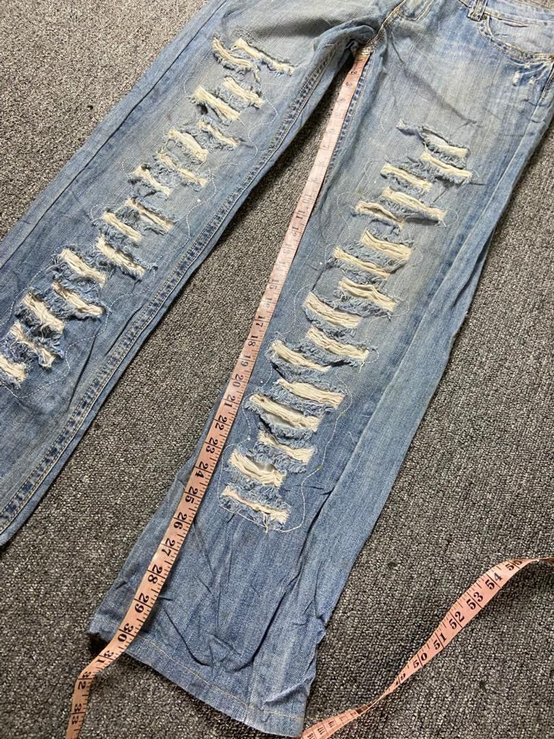 Japanese Brand JOYX Collection Distressed Ripped Jeans (204) Size US 33 - 6 Thumbnail