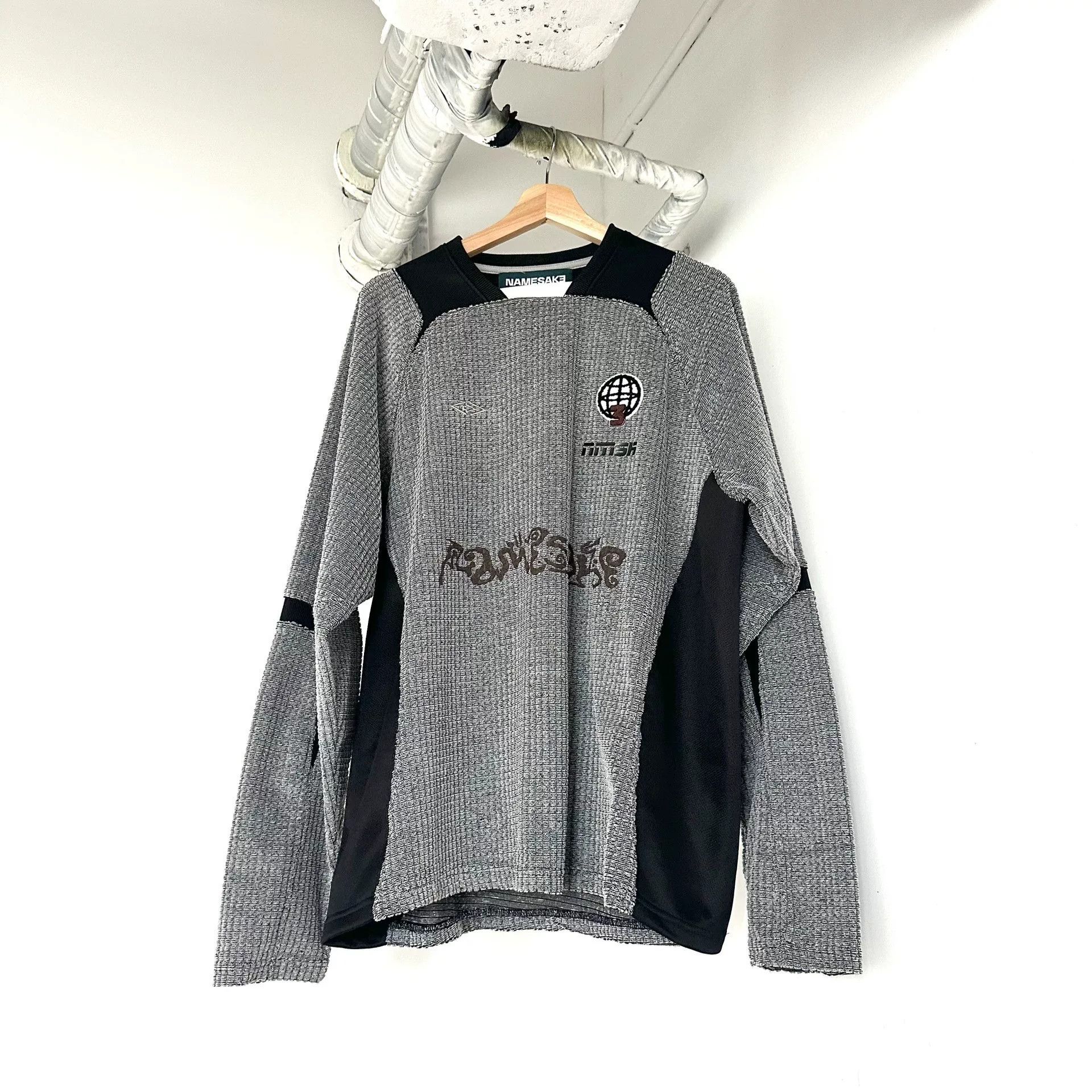 NAMESAKE Namesake Gray Black Retro Jersey Longsleeve Size US S / EU 44-46 / 1 - 1 Thumbnail