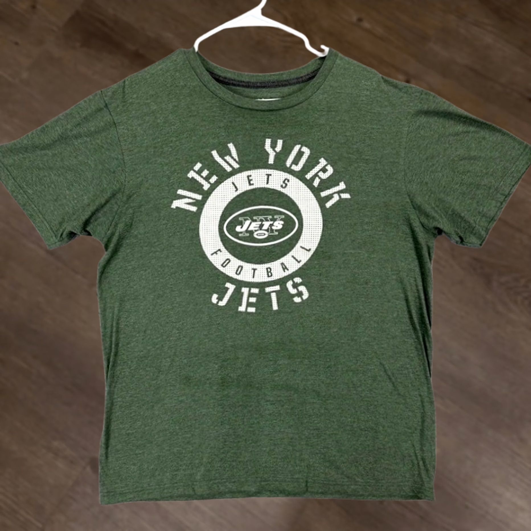 Vintage New York Jets T-Shirt Adult Large Green Majestic Short Sleeve Mens Crew Neck Triple Peak Size US L / EU 52-54 / 3 - 1 Thumbnail