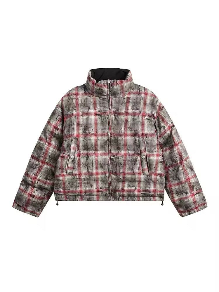 Designer Vintage Retro Style Plaid Reversible Jacket Coat Size US M / EU 48-50 / 2 - 5 Thumbnail