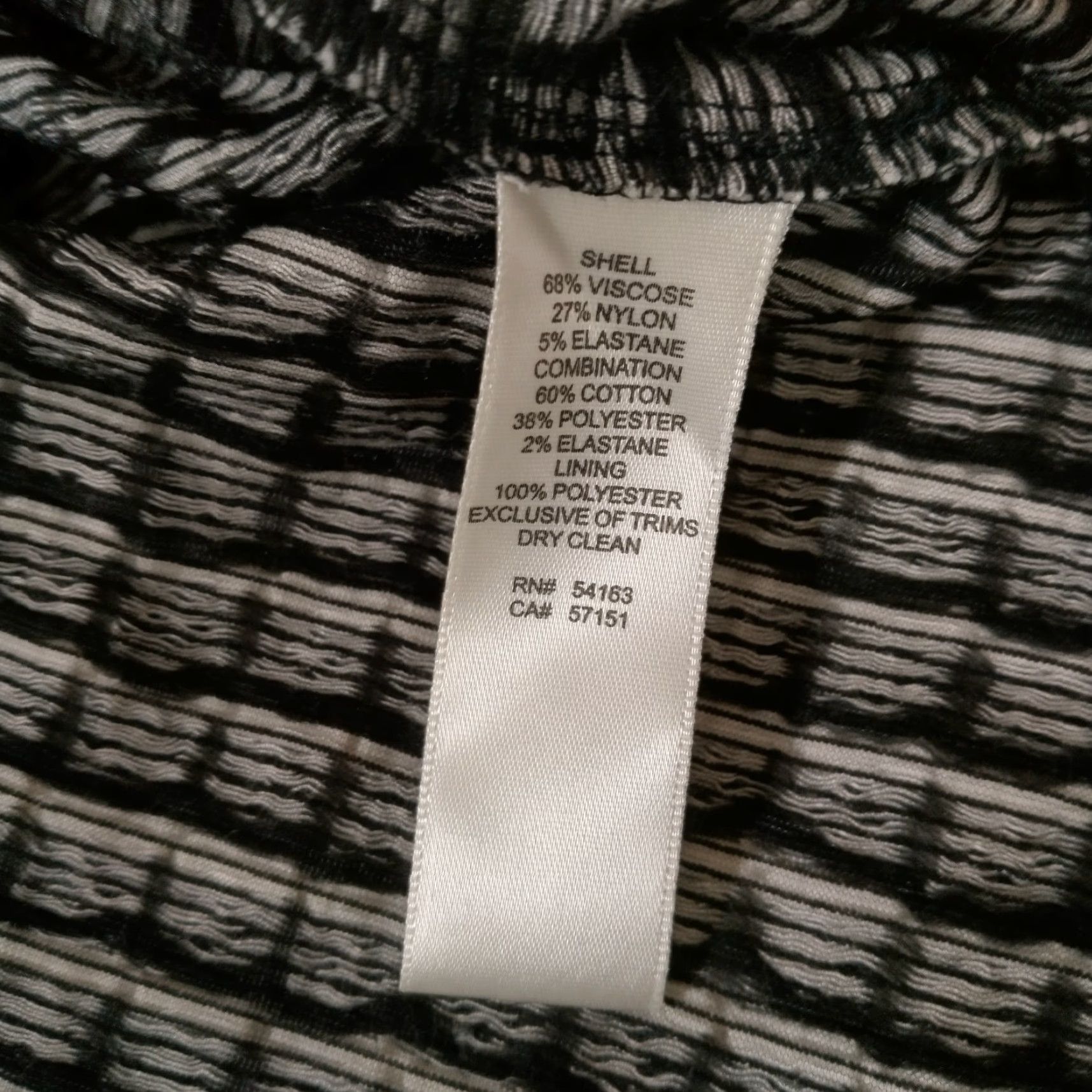 Vintage Eliza J Dress Plus Size 20W Knit Black White Checkered Belt Rockabilly Dress Midi 3/4 Sleeve Scoop Neck Belted Vintage Look Woman Girls Mens Size 3XL / US 20-22 - 4 Thumbnail
