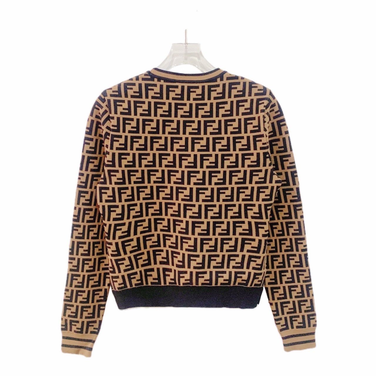 Fendi Fendi Dark Brown Long Sleeve Knit Sweater K26WX Size S / US 4 / IT 40 - 2 Thumbnail