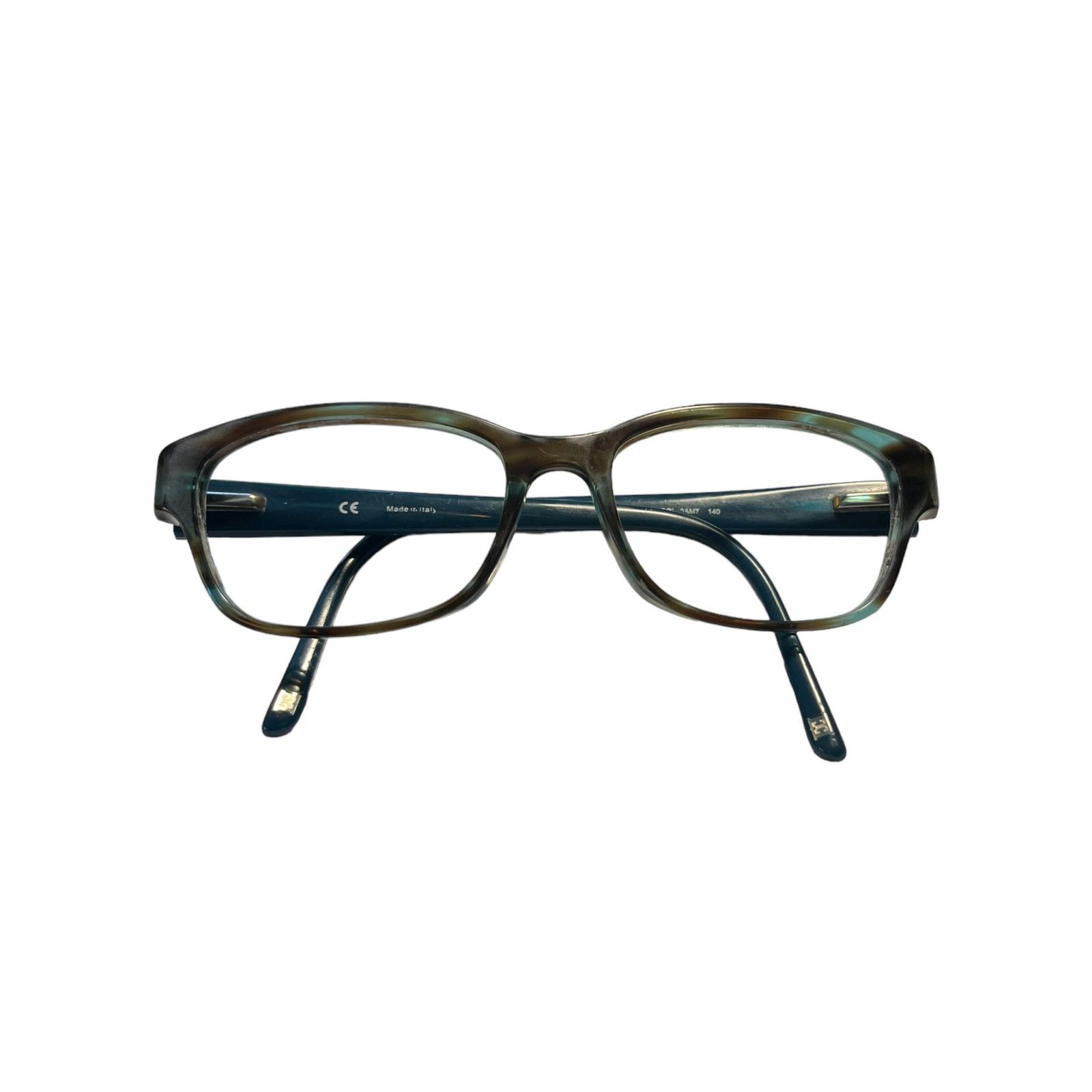 Escada ESCADA VES275S Eyeglasses Frame ONLY Brown Blue Marble 140 Size ONE SIZE - 1 Thumbnail
