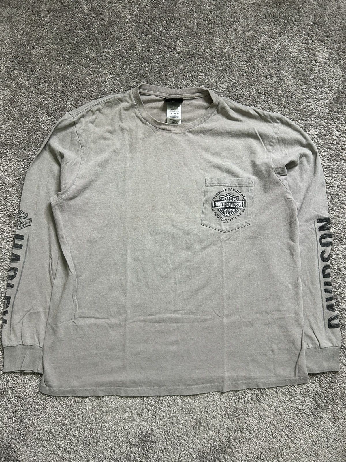 Harley Davidson Vintage Y2K Harley Long Sleeve Tee Utah Dated 2017 Size US XL / EU 56 / 4 - 1 Thumbnail