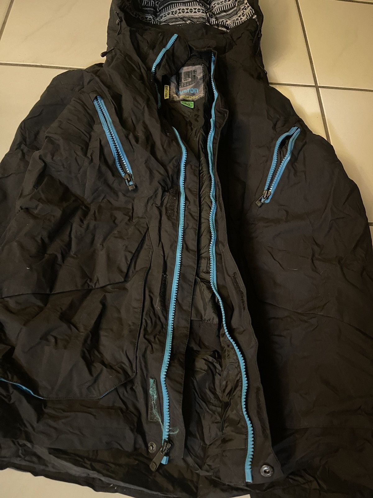 Burton Burton Jacket Mens Medium Dryride Hooded Snowboard Mtn Dew Size US M / EU 48-50 / 2 - 2 Thumbnail