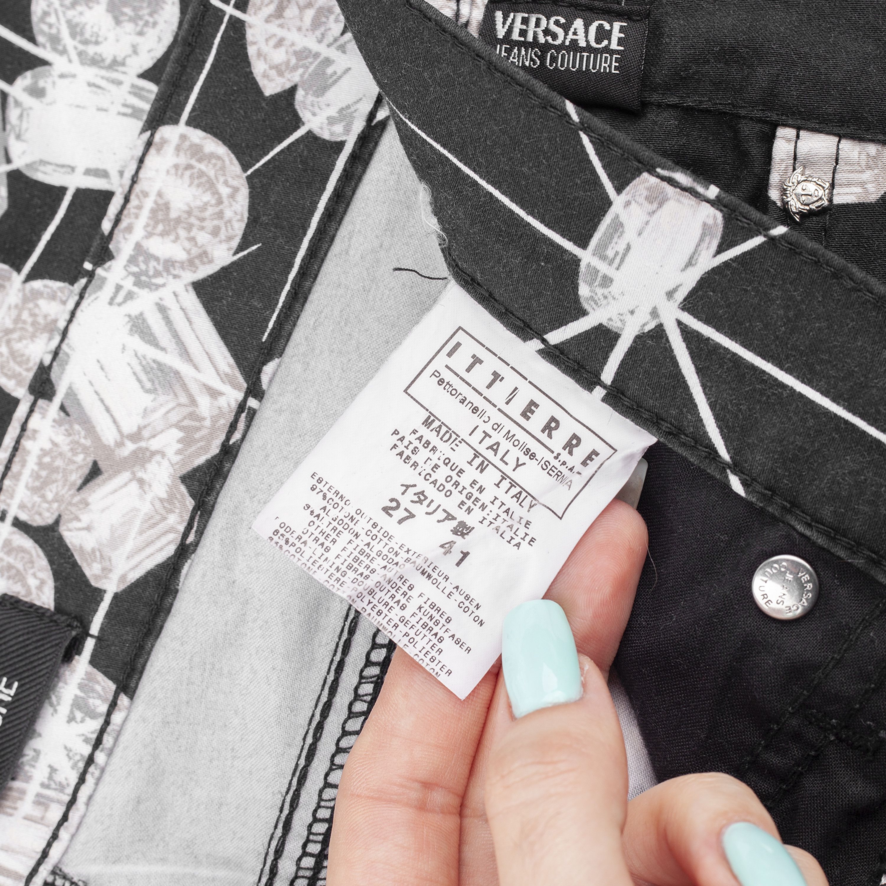 Versace Jeans Couture Versace Jeans Couture Vintage Black Diamond Pants Size 27" / US 4 / IT 40 - 8 Thumbnail