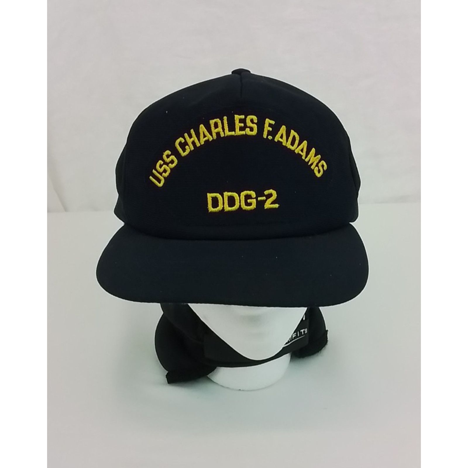 Adams USS Charles F. Adams DDG-2 Snapback Hat Navy Blue Embroidery Size ONE SIZE - 2 Thumbnail