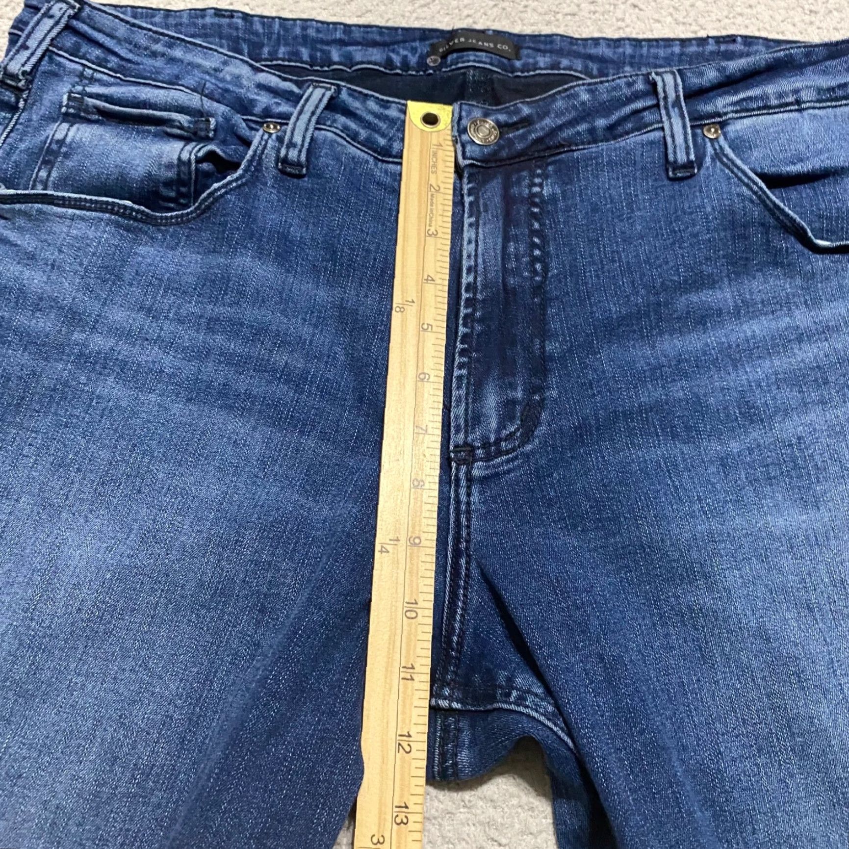 Silver Jeans Co. Silver Jeans Womens Plus Jeans Blue Denim Medium Wash 18 5-Pocket Straight Regular Fit Closet 28in Inseam Mens Womens Girls Boys Size 40" / US 18 - 7 Thumbnail