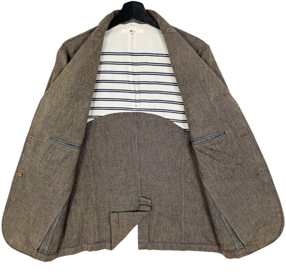 45rpm × Designer × Japanese Brand 45RPM Herringbone Tweed Blazer Jacket Size L / US 10 / IT 46 - 7 Thumbnail