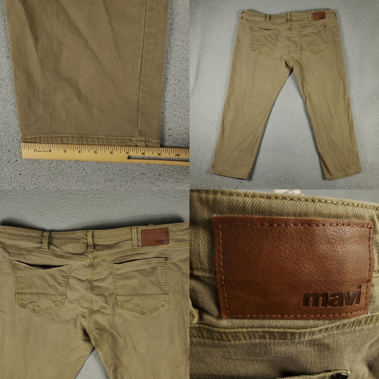 Vintage Mavi Jeans Men's 48x30 Brown Relaxed Straight Leg Jeans 5-Pocket Size US 32 / EU 48 - 8 Thumbnail