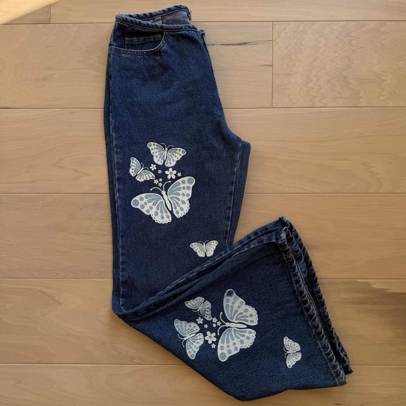 Vintage Vintage Joy Flare Jeans 27 Blue Y2K Bell Bottoms Made in USA Size 27" / US 4 / IT 40 - 2 Thumbnail