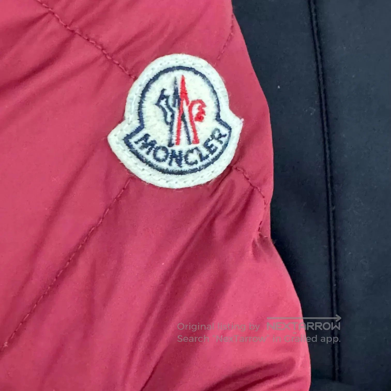 Moncler Moncler Red Hooded Quilted Down Jacket. Size XS / US 0-2 / IT 36-38 - 5 Thumbnail
