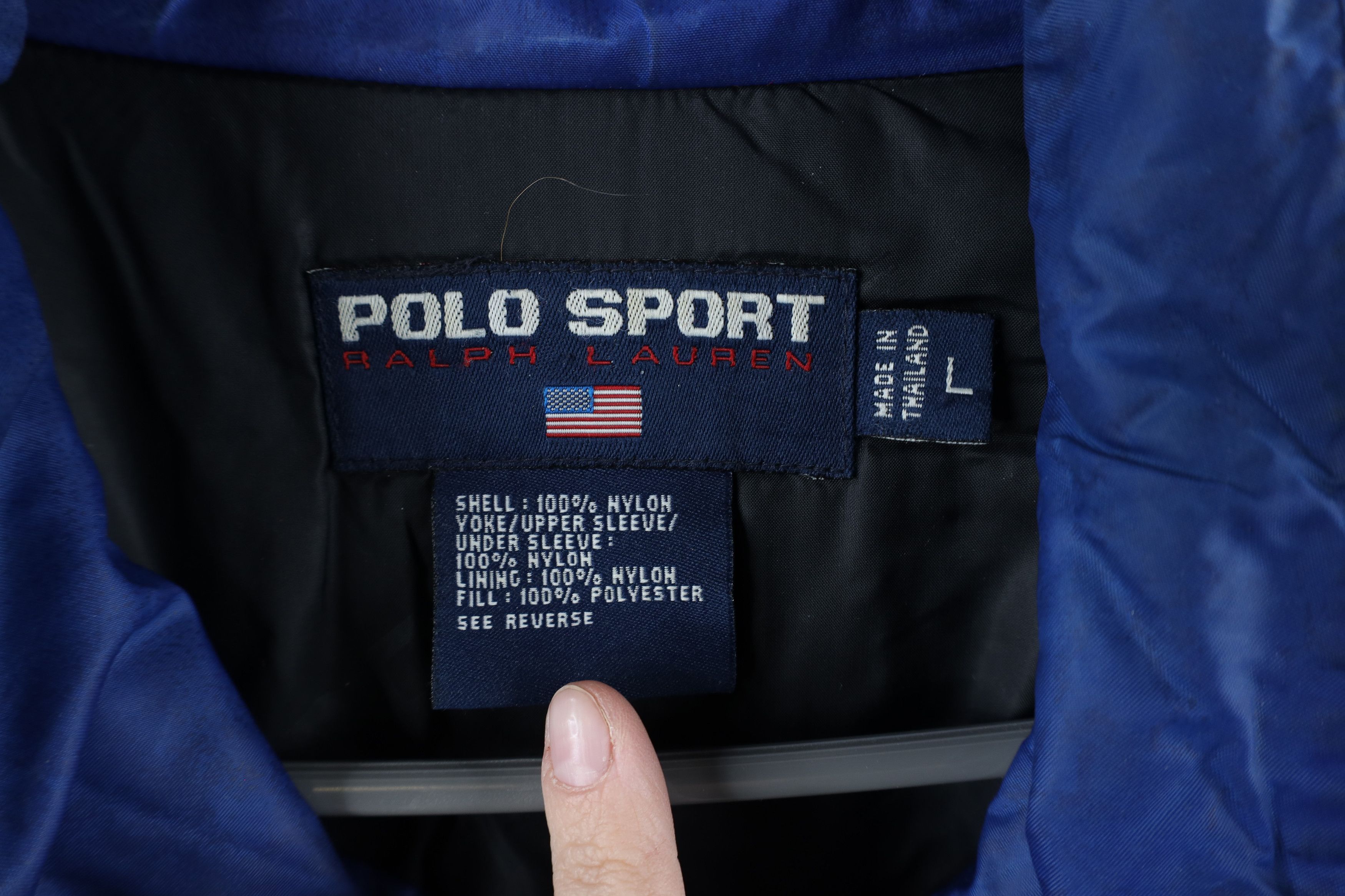 Ralph Lauren × Vintage Vintage 90s Polo Sport Ralph Lauren Out Full Zip Jacket Size US L / EU 52-54 / 3 - 8 Thumbnail