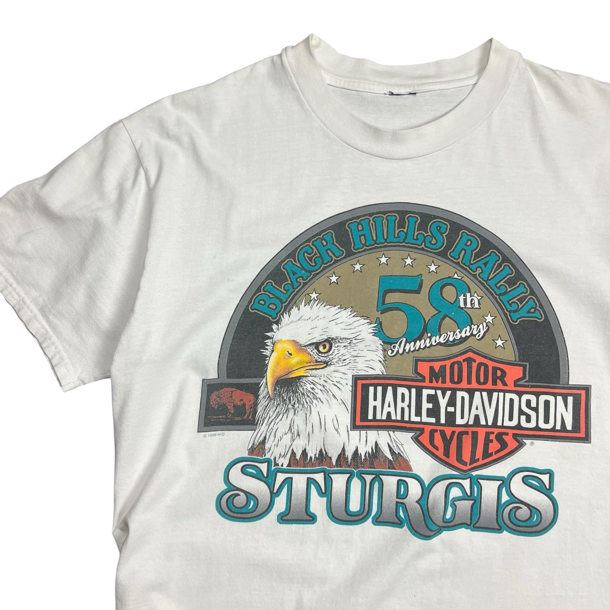 Harley Davidson 1998 Harley-Davidson Sturgis Black Hills Rally Graphic Tee Size US L / EU 52-54 / 3 - 2 Thumbnail