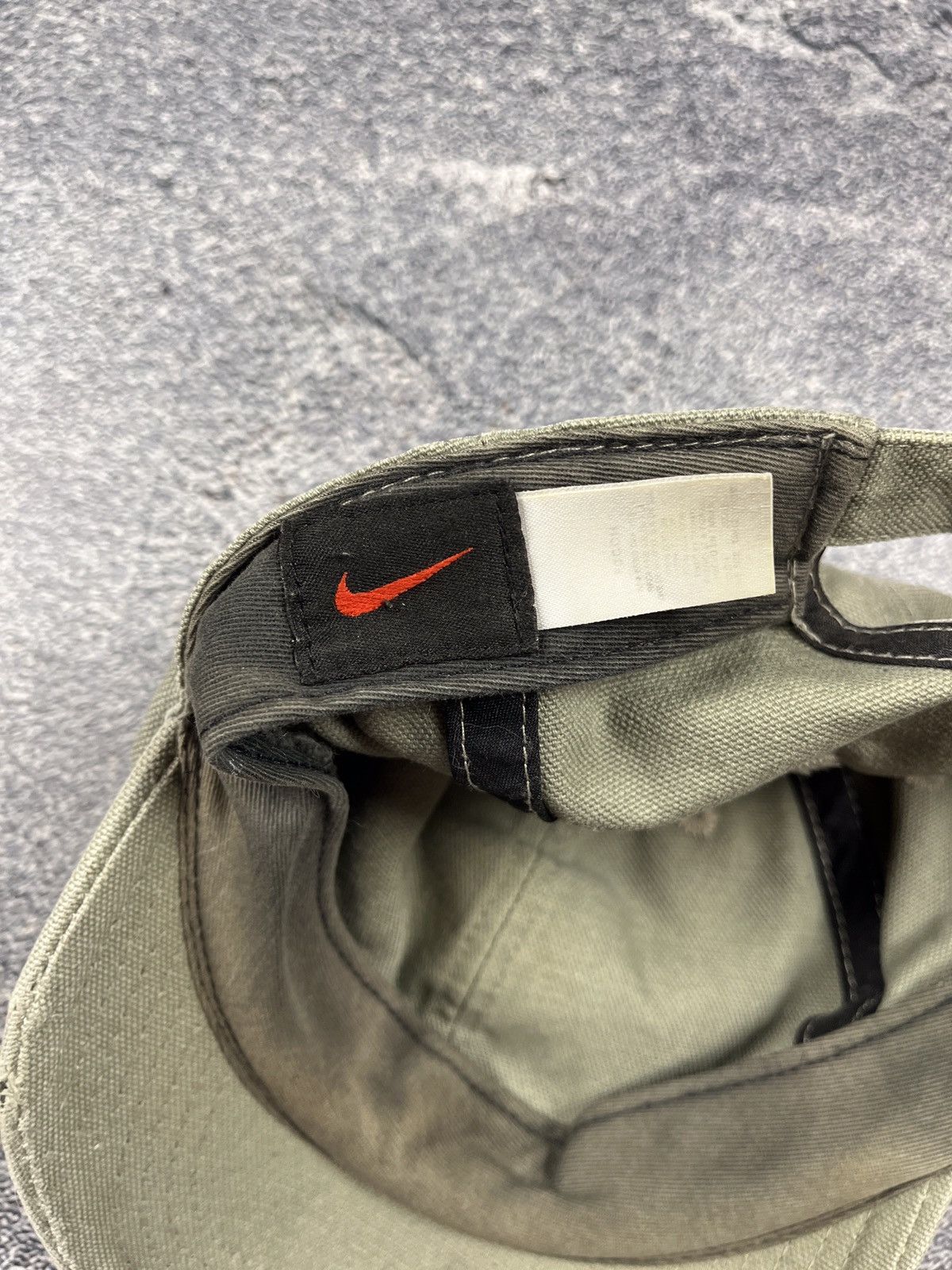 Nike × Vintage Vintage Nike Metal Swoosh Cap Dad Hat 90s like drill Size ONE SIZE - 6 Thumbnail