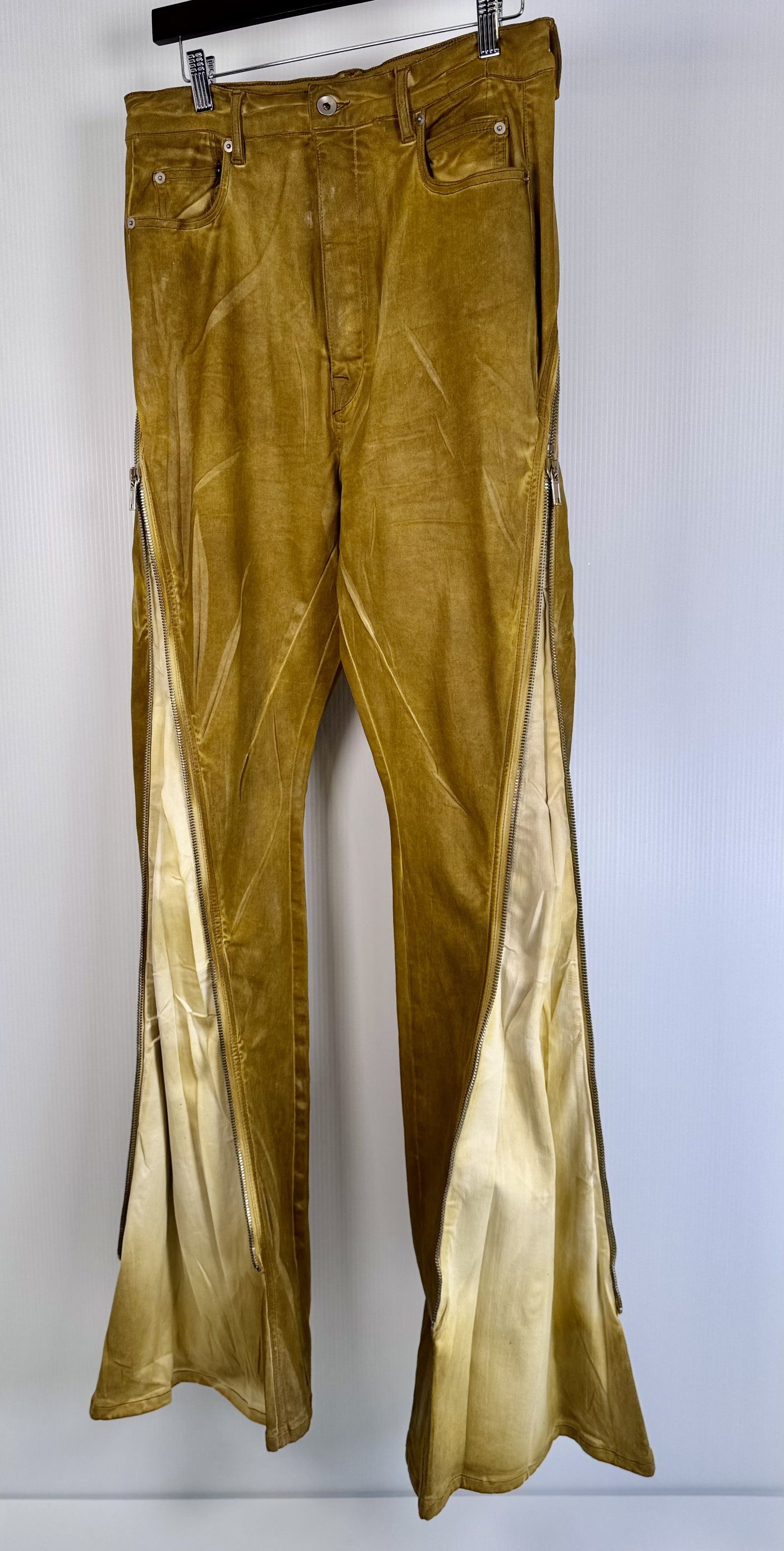 Rick Owens Drkshdw Rick Owens DRKSHDW Bolan Banana Pants in Ochre Colorway Size US 31 - 6 Thumbnail