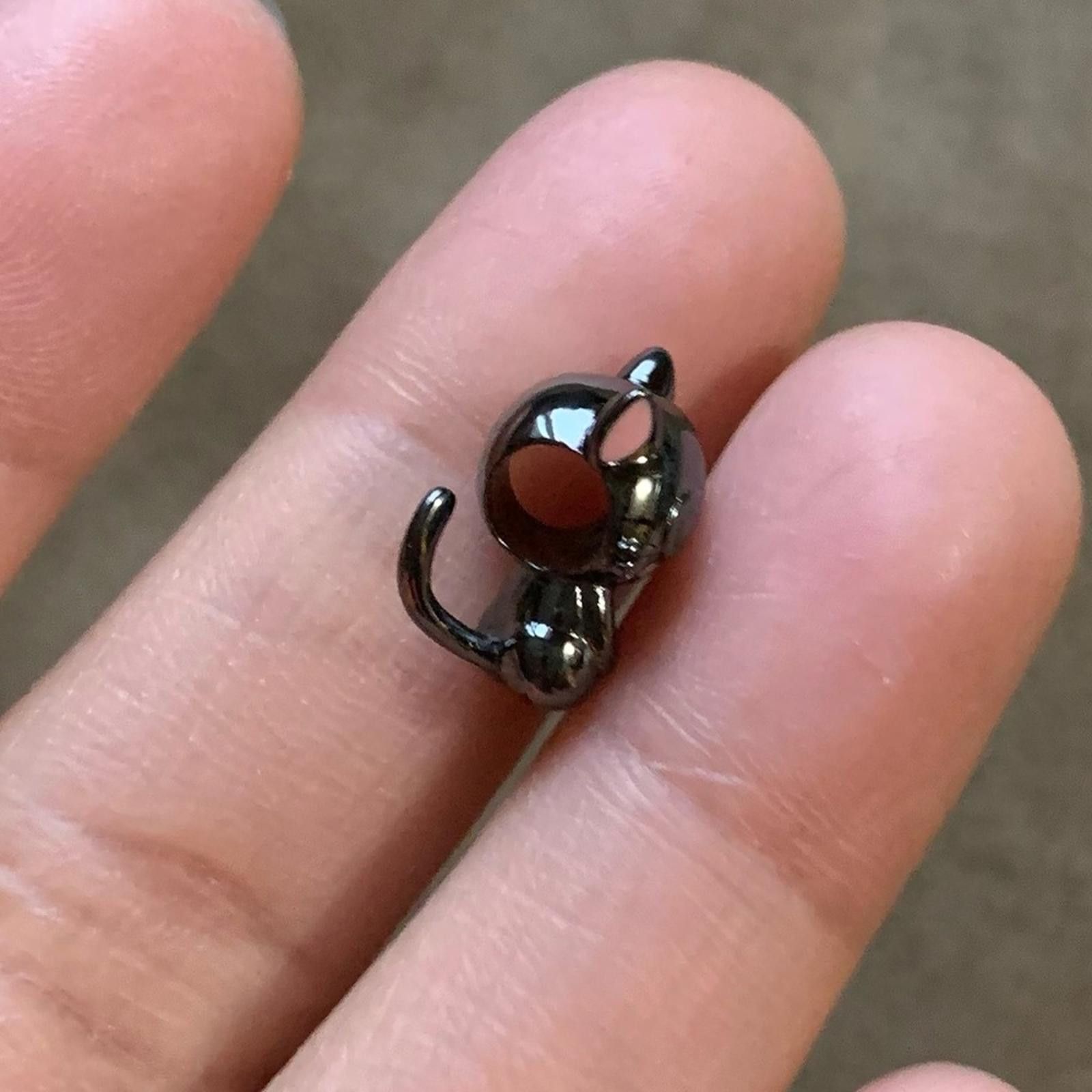 Other NWOT Black Cat Crystal Heart Charm Sterling Silver 925 Size ONE SIZE - 7 Thumbnail