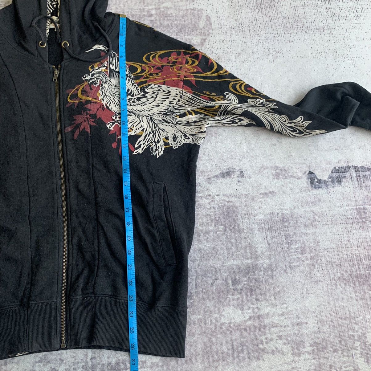 Japanese Brand Karakuri Tamashi Flaming Bird Embroidered Zip Up Hoodie Size US M / EU 48-50 / 2 - 10 Thumbnail