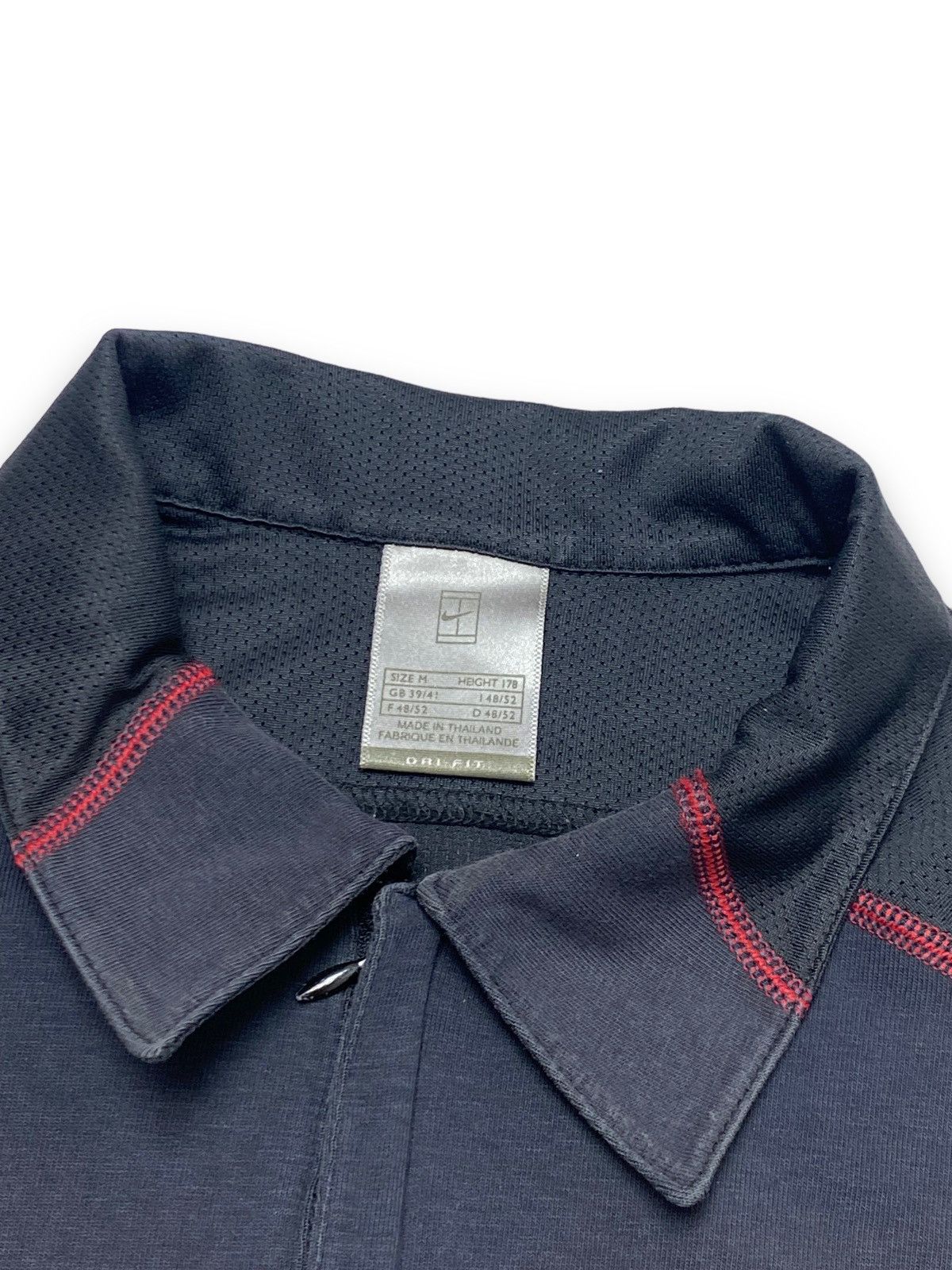 Nike 00s Vintage NIKE COURT Silver Tag Black Polo Shirt Size US L / EU 52-54 / 3 - 4 Thumbnail