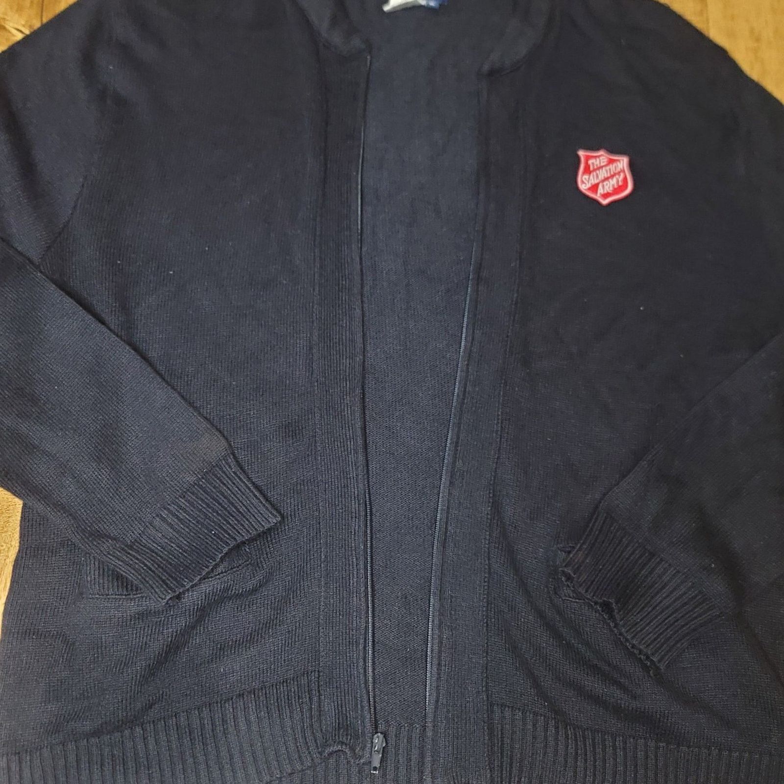 The Unbranded Brand Vtg Salvation Army Full-Zip Sweater Size US XL / EU 56 / 4 - 2 Thumbnail