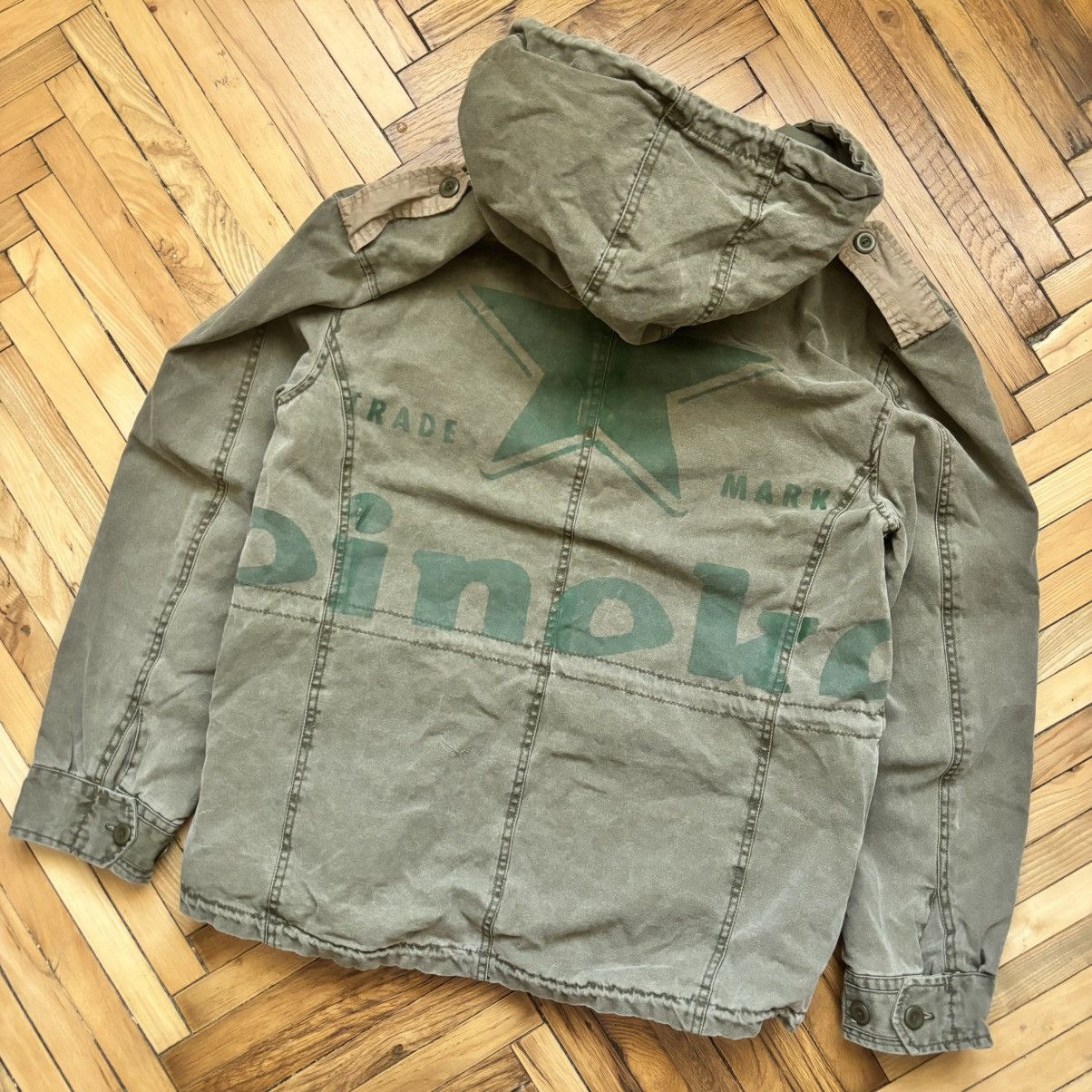 Hysteric Glamour M-65 Heineken Khaki Field Jacket Big Logo Back Print Punk Size US S / EU 44-46 / 1 - 1 Thumbnail