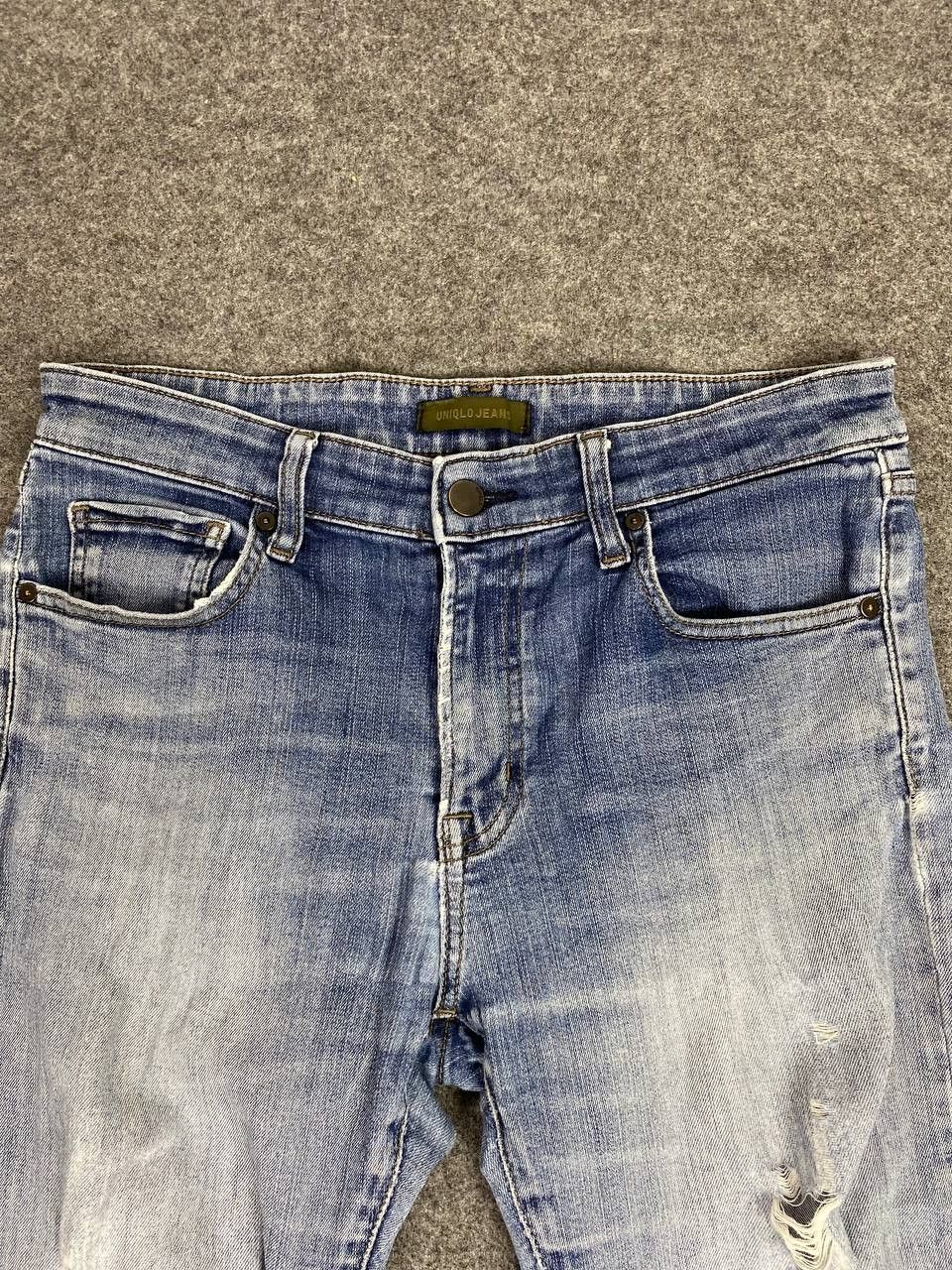 Japanese Brand uniqlo ultra stretch disttressed denim nice design Size US 32 / EU 48 - 5 Thumbnail