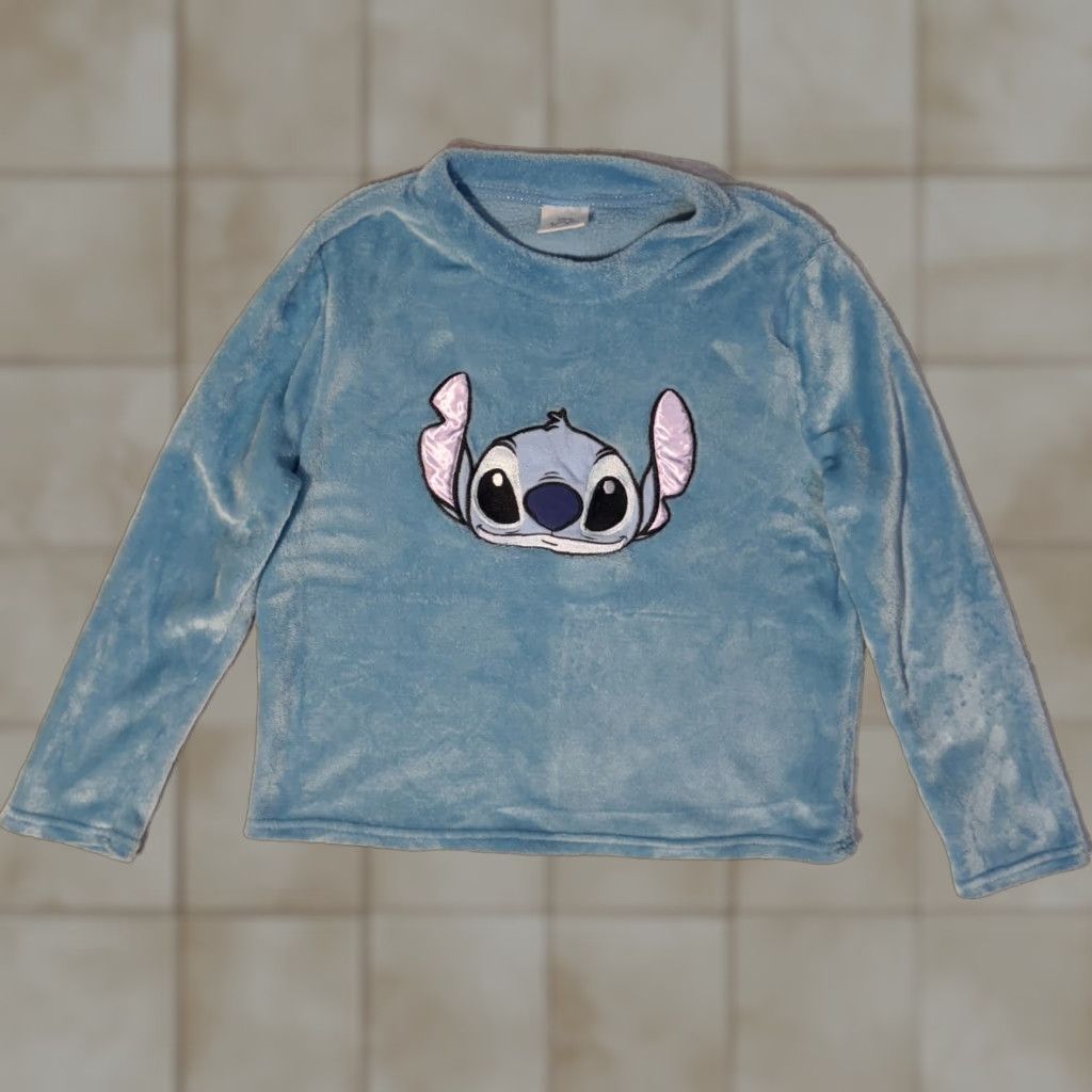 Disney Disney Lilo & Stitch Blue Pajama L 12-14 Fleece Plush Sleepwear Top Size L / US 10 / IT 46 - 1 Thumbnail