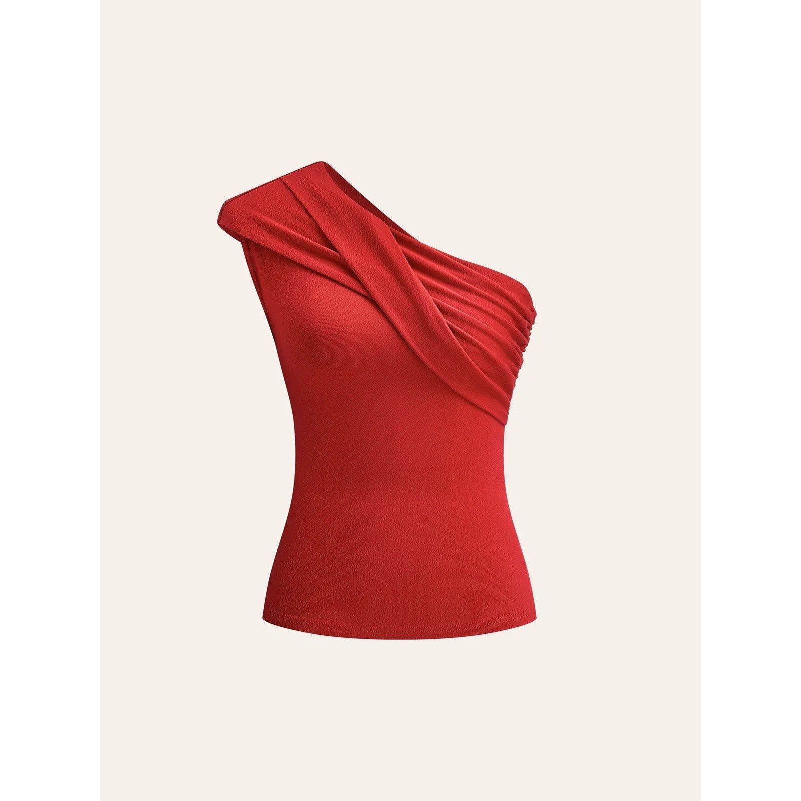 Other Meshki Red One Shoulder Draped Top M Size M / US 6-8 / IT 42-44 - 1 Thumbnail