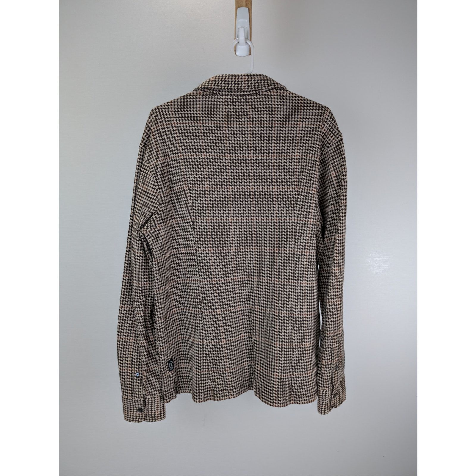 Todd Snyder o1rshd1 CC20 Houndstooth Double Knit Polo Shirt Saddle Brown Size US S / EU 44-46 / 1 - 9 Thumbnail