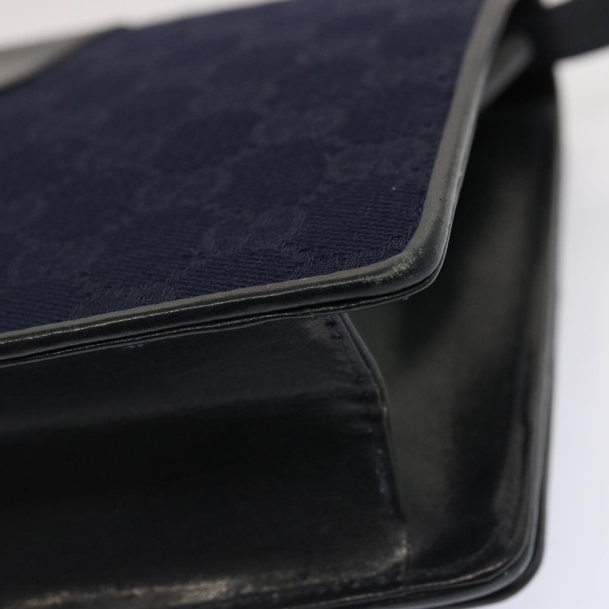 Gucci GUCCI GG Canvas Shoulder Bag Navy Black Size ONE SIZE - 13 Thumbnail