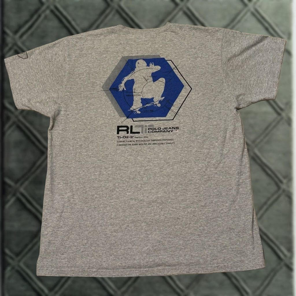 Polo Ralph Lauren VINTAGE Polo Ralph Lauren Polo Jeans Co Titanium Skateboarding Shirt XL Gray Boys? No, Mens. Wait. Size US XL / EU 56 / 4 - 1 Thumbnail