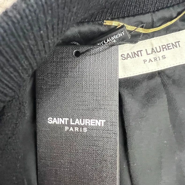 Saint Laurent Paris Saint Laurent Paris Saint Laurent Striped Baseball Jacket Size S / US 4 / IT 40 - 5 Thumbnail