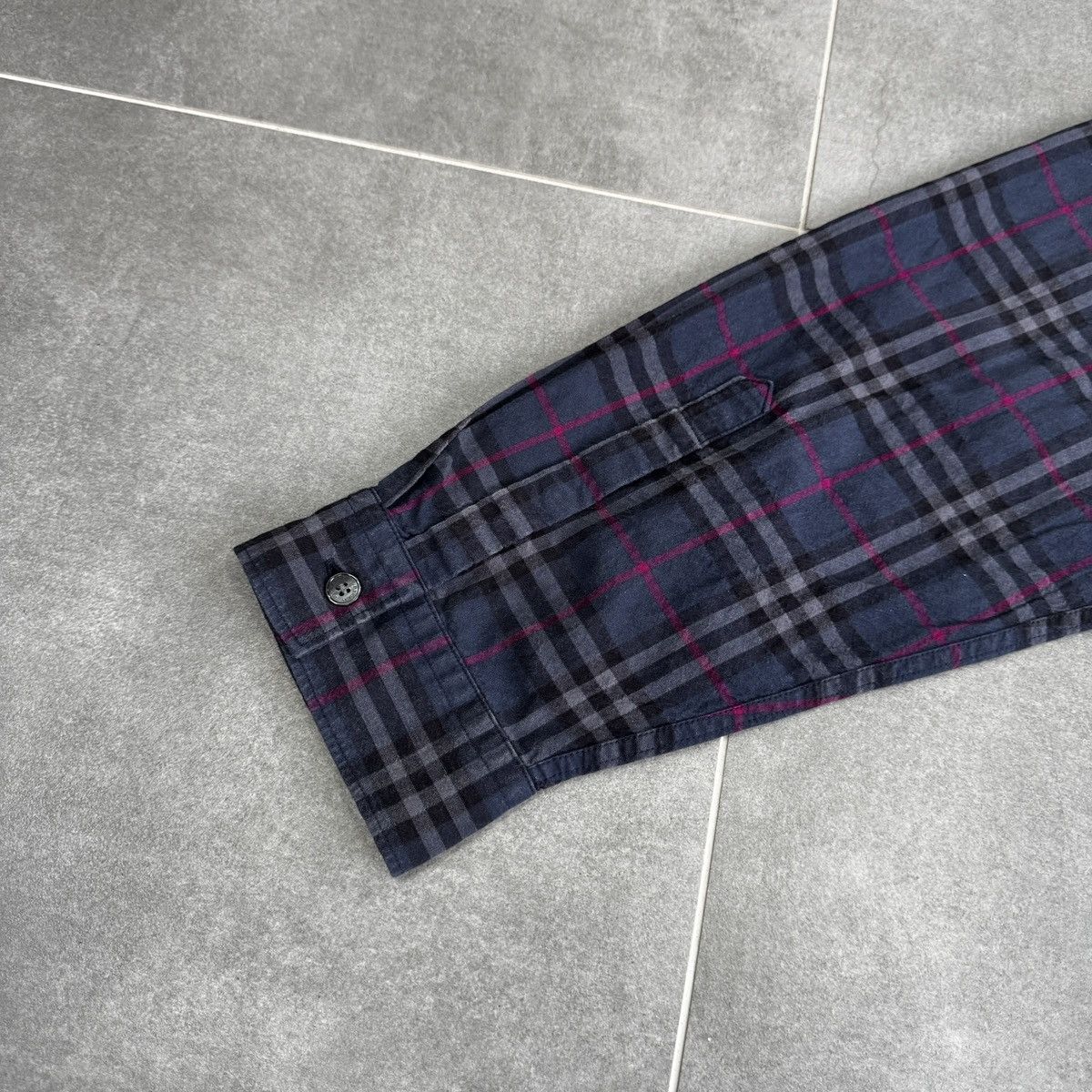 Burberry Burberry Brit Nova Check Blue Button Shirt Long Sleeve Size US XL / EU 56 / 4 - 19 Thumbnail