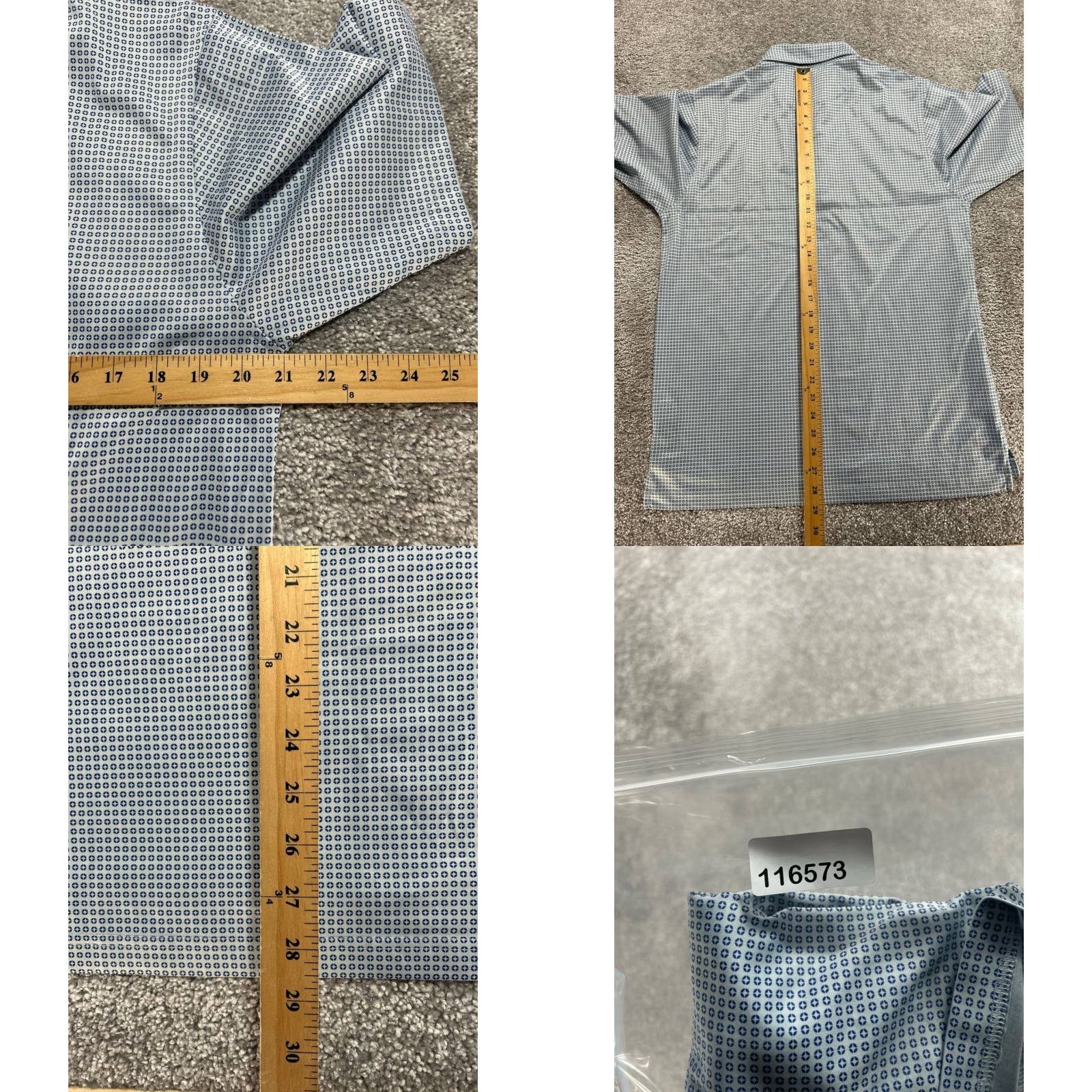 Vintage Donald Ross Polo Shirt Mens Small Gray Geometric Logo Moisture Wicking Golf Size US S / EU 44-46 / 1 - 8 Thumbnail