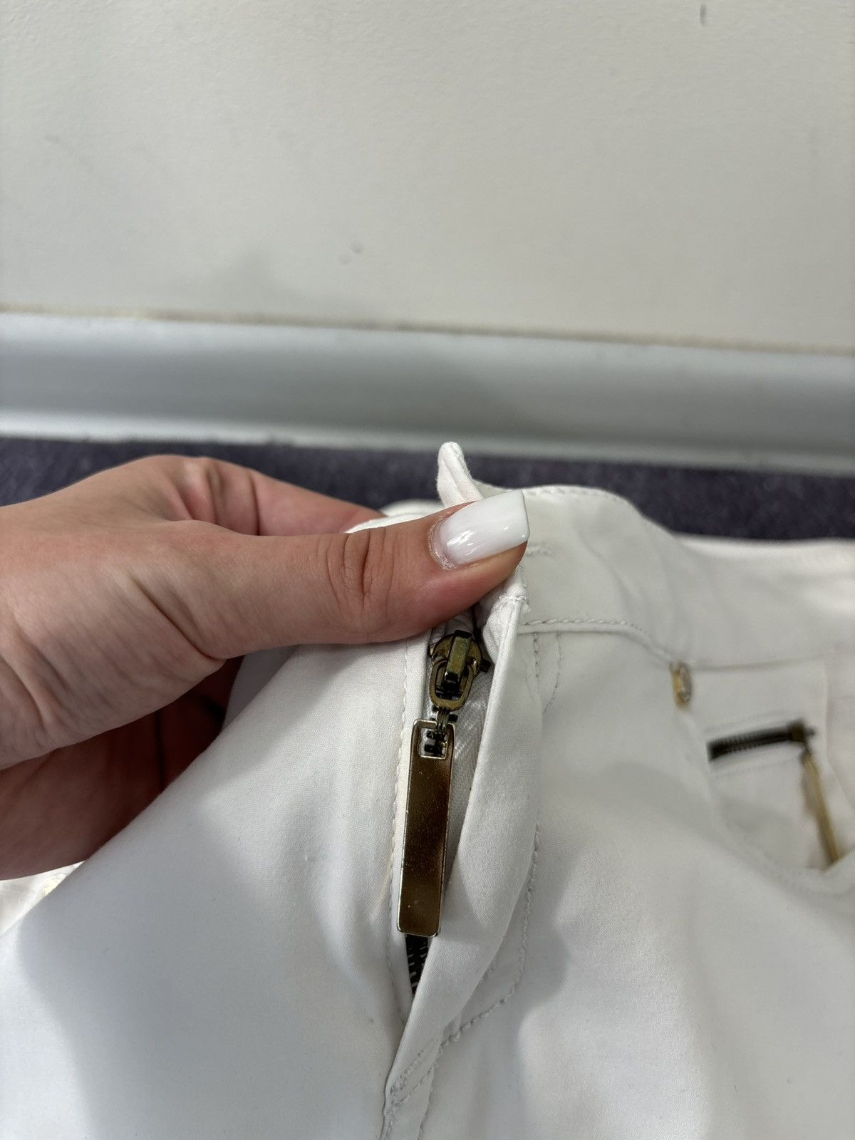 Roberto Cavalli Roberto Cavalli Women’s Bottoms Zip White Luxury Pants Size 32" / US 10 / IT 46 - 9 Thumbnail