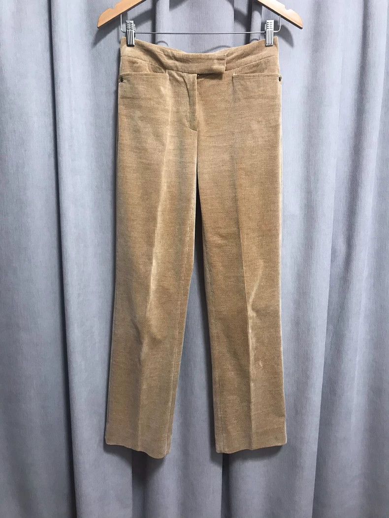 Loro Piana LORO PIANA Long velvet straight leg trousers Size 25" / US 0 / IT 36 - 1 Thumbnail