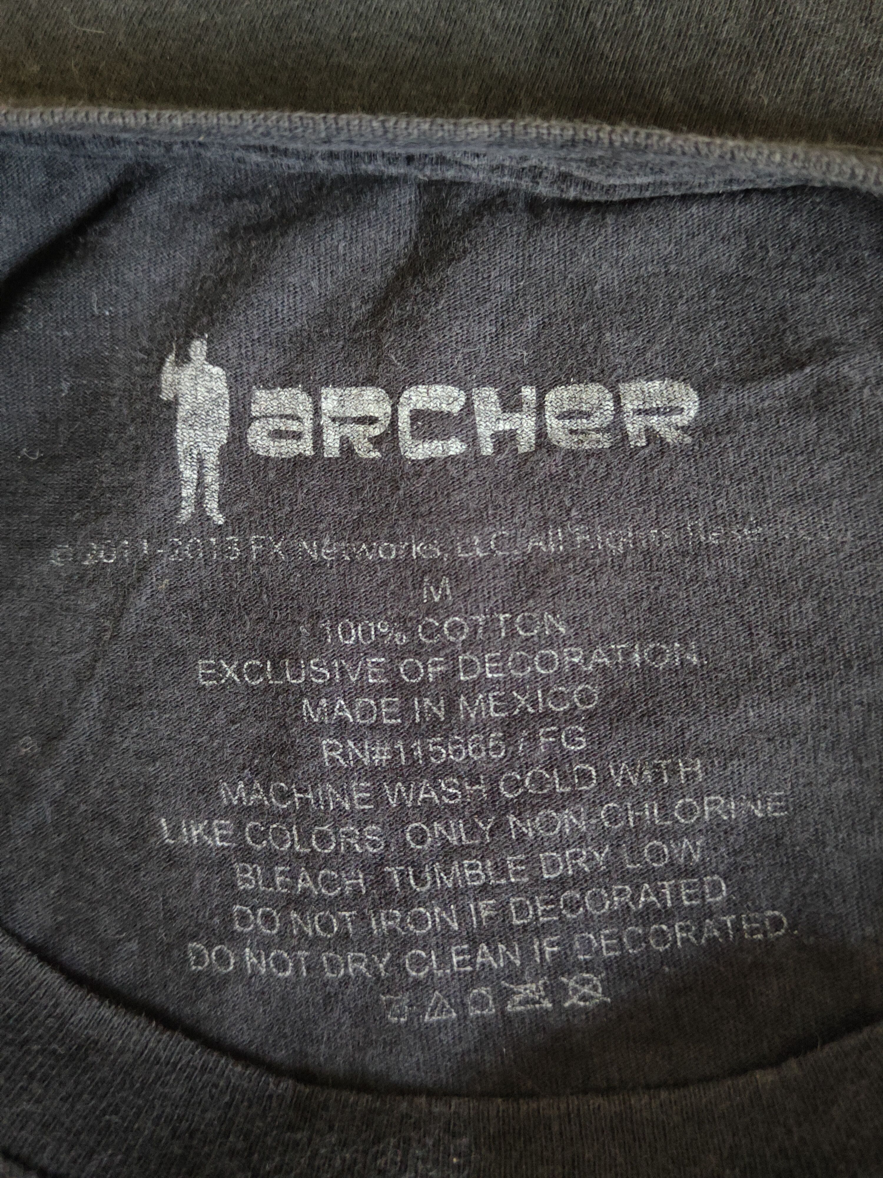 Japanese Brand Archer Black Short Sleeve T-shirts #S2295 Size US M / EU 48-50 / 2 - 11 Thumbnail