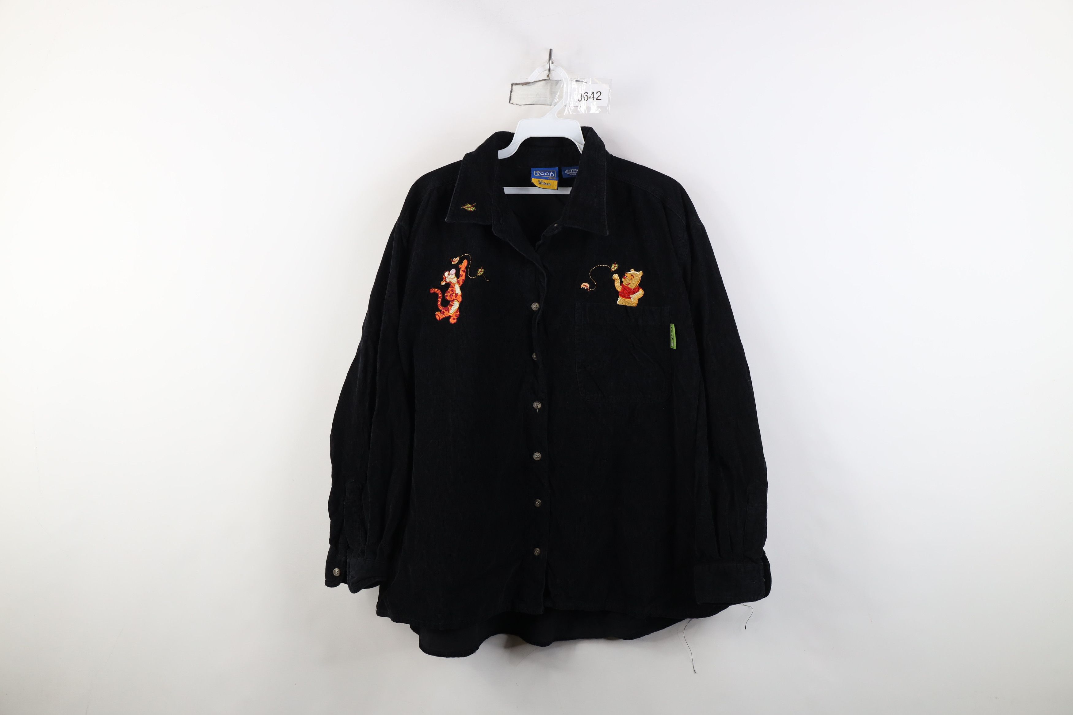 Disney Vintage 90s Disney Winnie the Pooh Corduroy Button Shirt Size XXL / US 16-18 / IT 52-54 - 1 Thumbnail