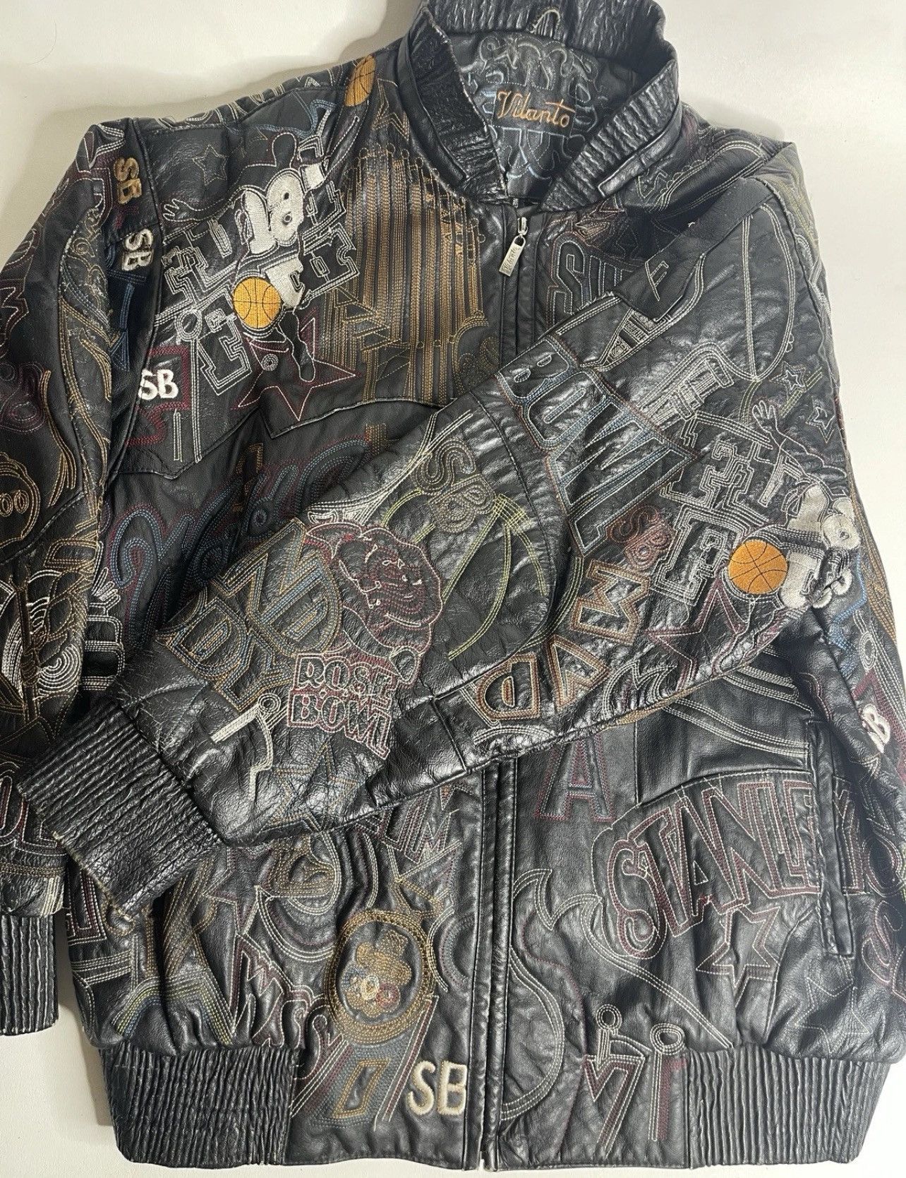 Vintage Vilanto Leather Jacket AOP 3XL Super Bowl World Series Size US XXL / EU 58 / 5 - 6 Thumbnail