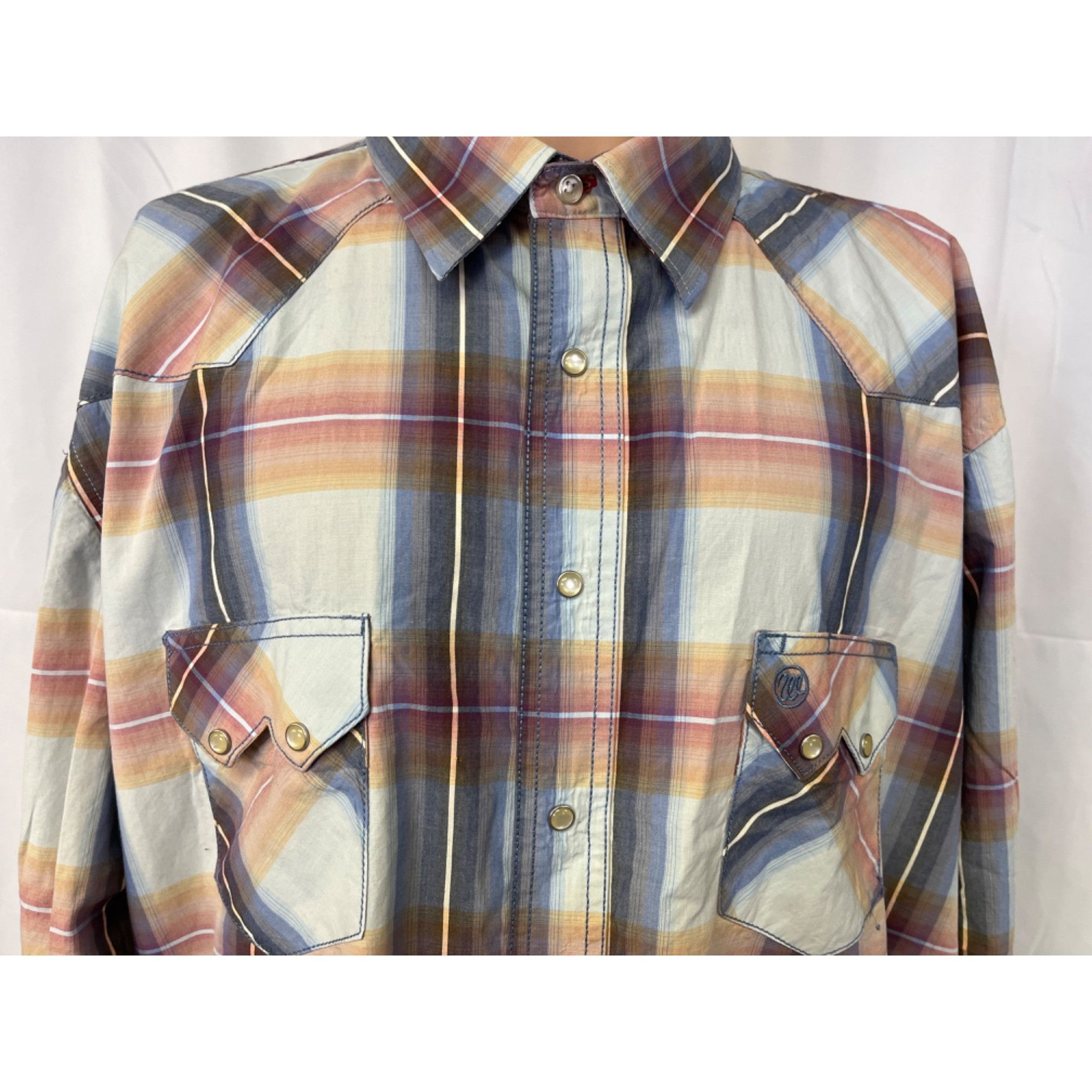 Wrangler Wrangler Men's Orange Wester Shirt/Pearl Snaps Size XXL SKU Size US XXL / EU 58 / 5 - 3 Thumbnail