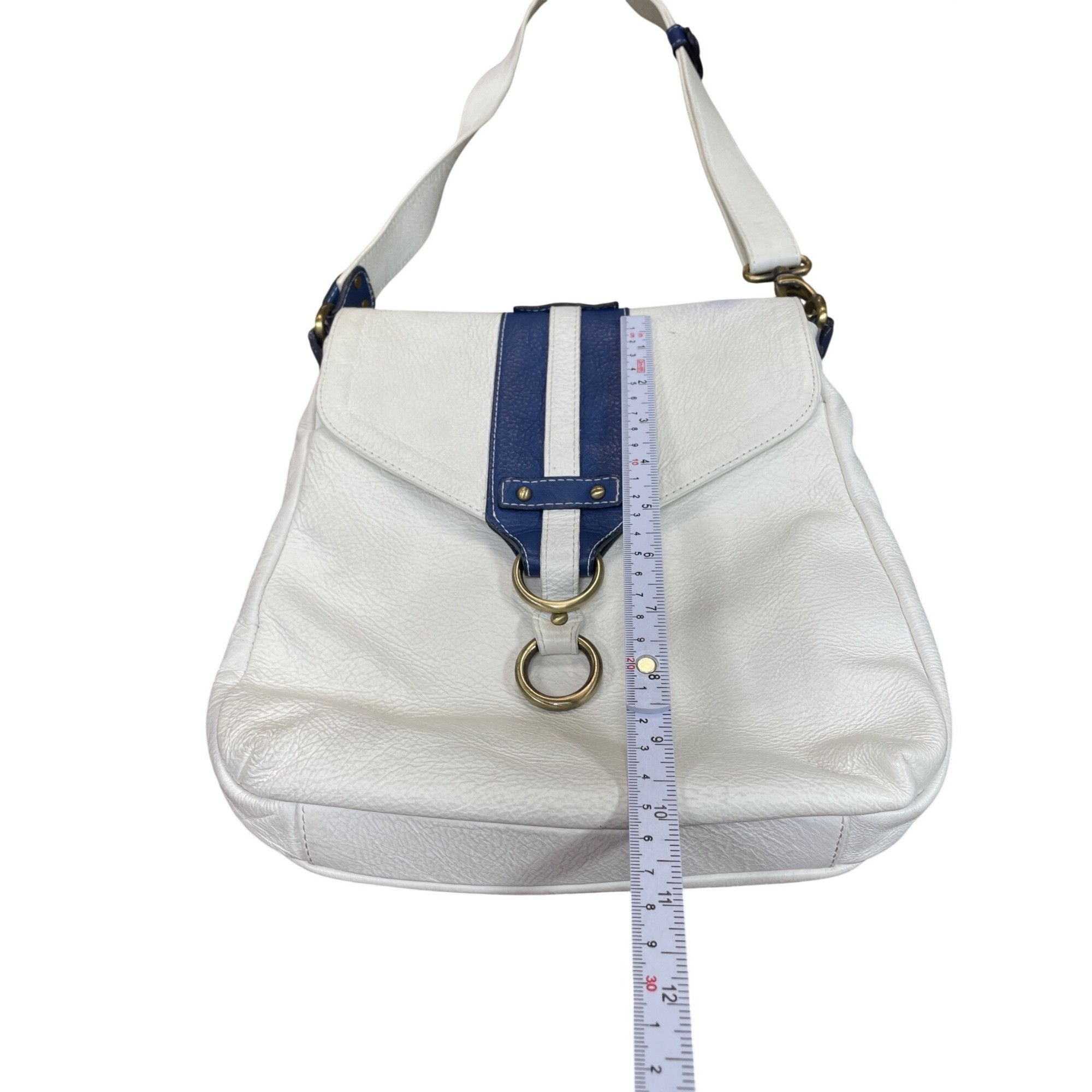 Other Avorio Italy leather white blue adjustable crossbody shoulde Size ONE SIZE - 17 Thumbnail