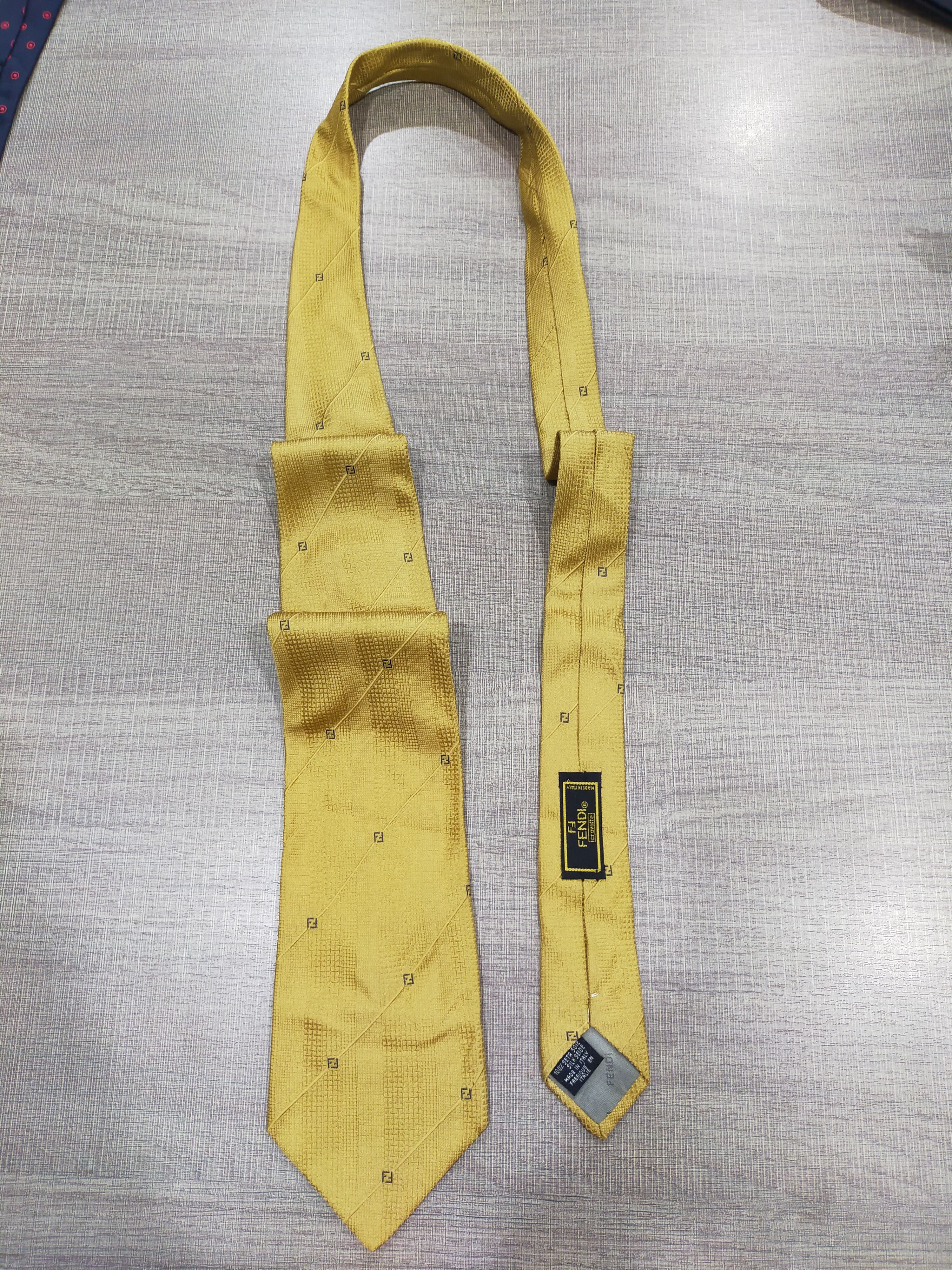 Fendi 🔥NICE !! VINTAGE FENDI MONOGRAM SILK TIE Size ONE SIZE - 1 Thumbnail