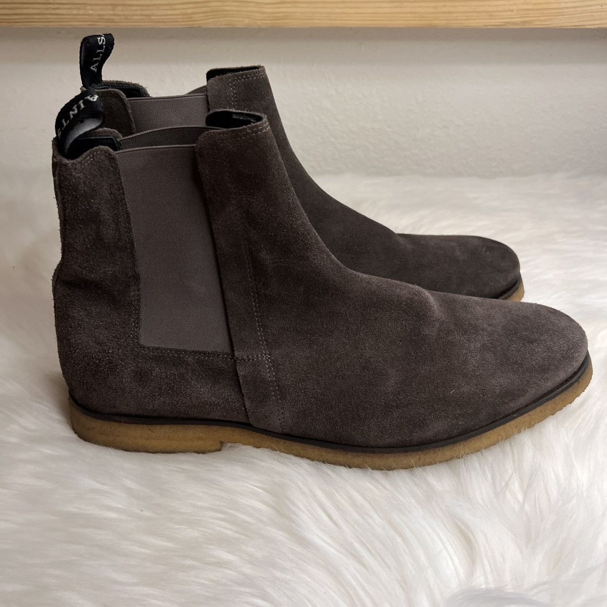 Allsaints ALLSAINTS Mens Chelsea Suede Boots Size US 13 / EU 46 - 3 Thumbnail