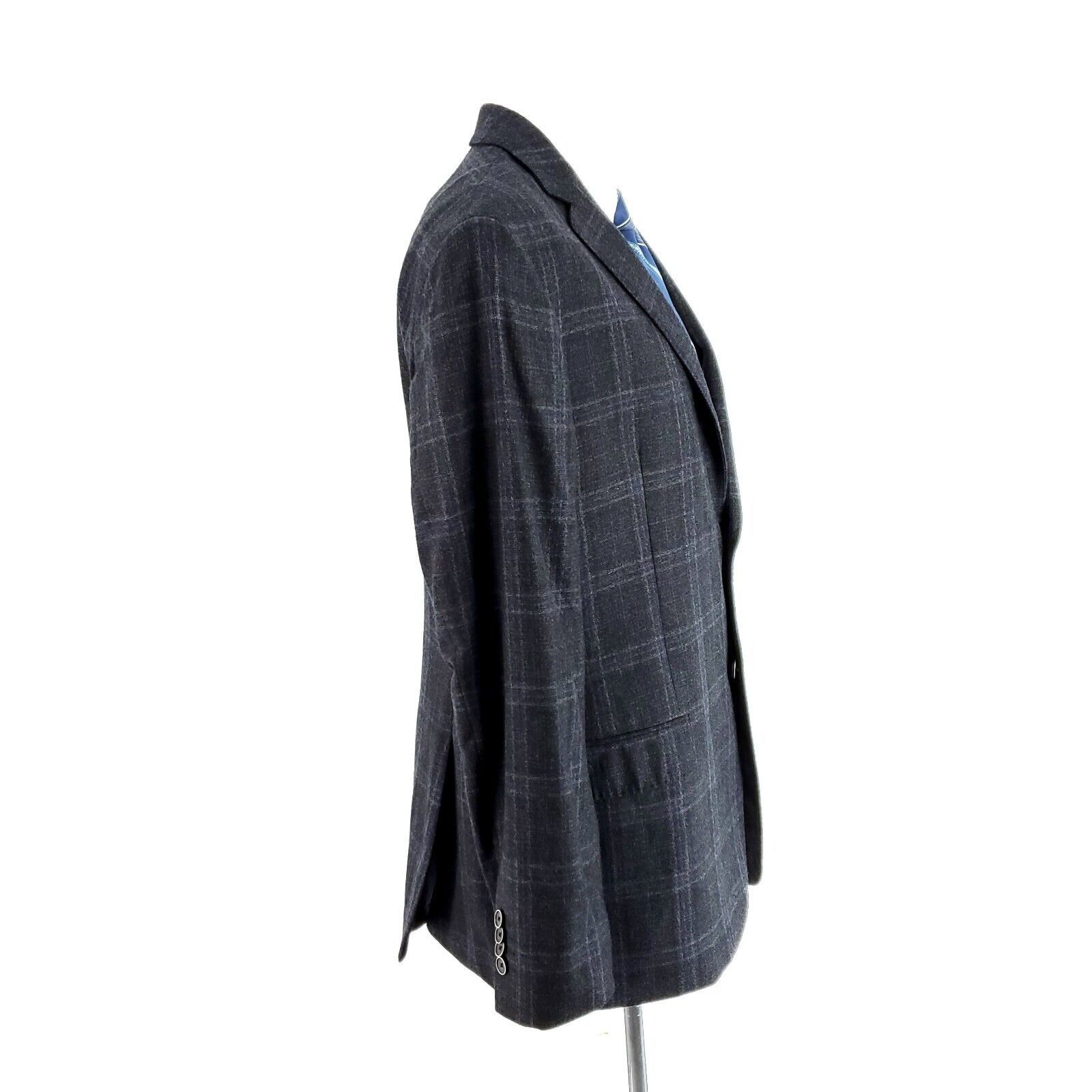 Joseph Abboud Joseph Abboud Zigone Flannel Wool 2 Button Sport Coat 42R Gr Size 42R - 6 Thumbnail