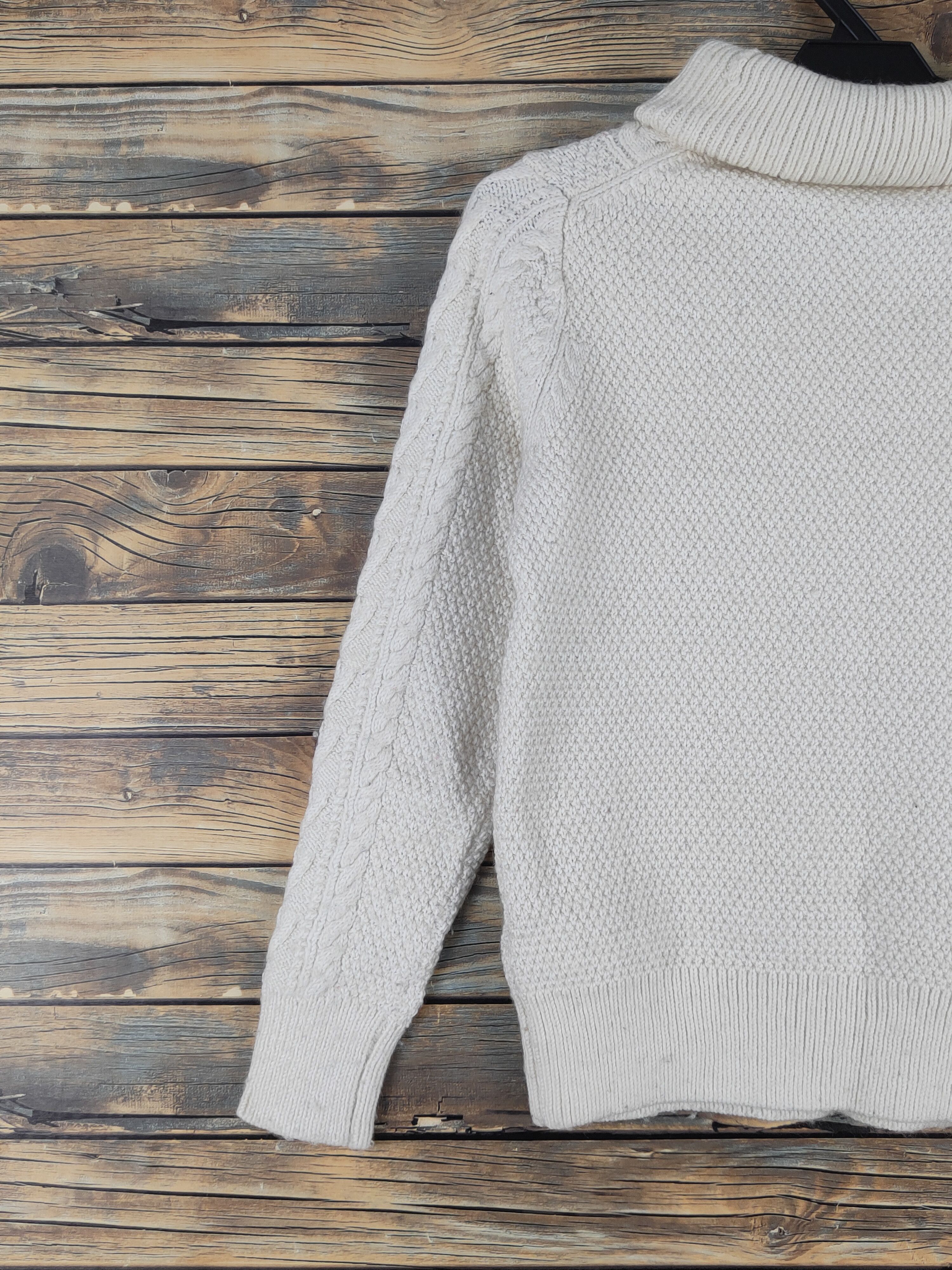 Aran Isles Knitwear × Global Work × Japanese Brand Global Work Cream Knitwear Sweatshirts #W1239 Size S / US 4 / IT 40 - 8 Thumbnail