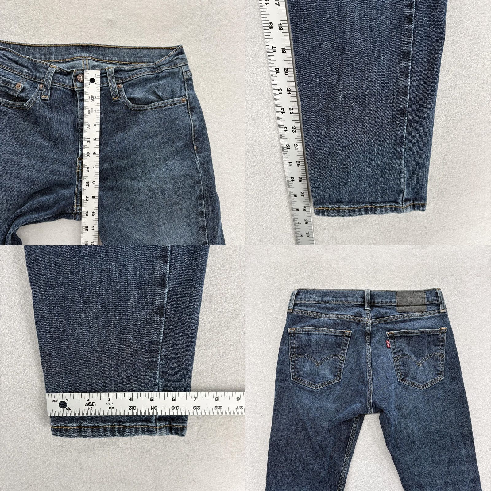 Levi's Levis 511 Jeans Mens Slim Straight Stretch Denim Pants 32x29 Blue Medium Wash Size US 32 / EU 48 - 8 Thumbnail